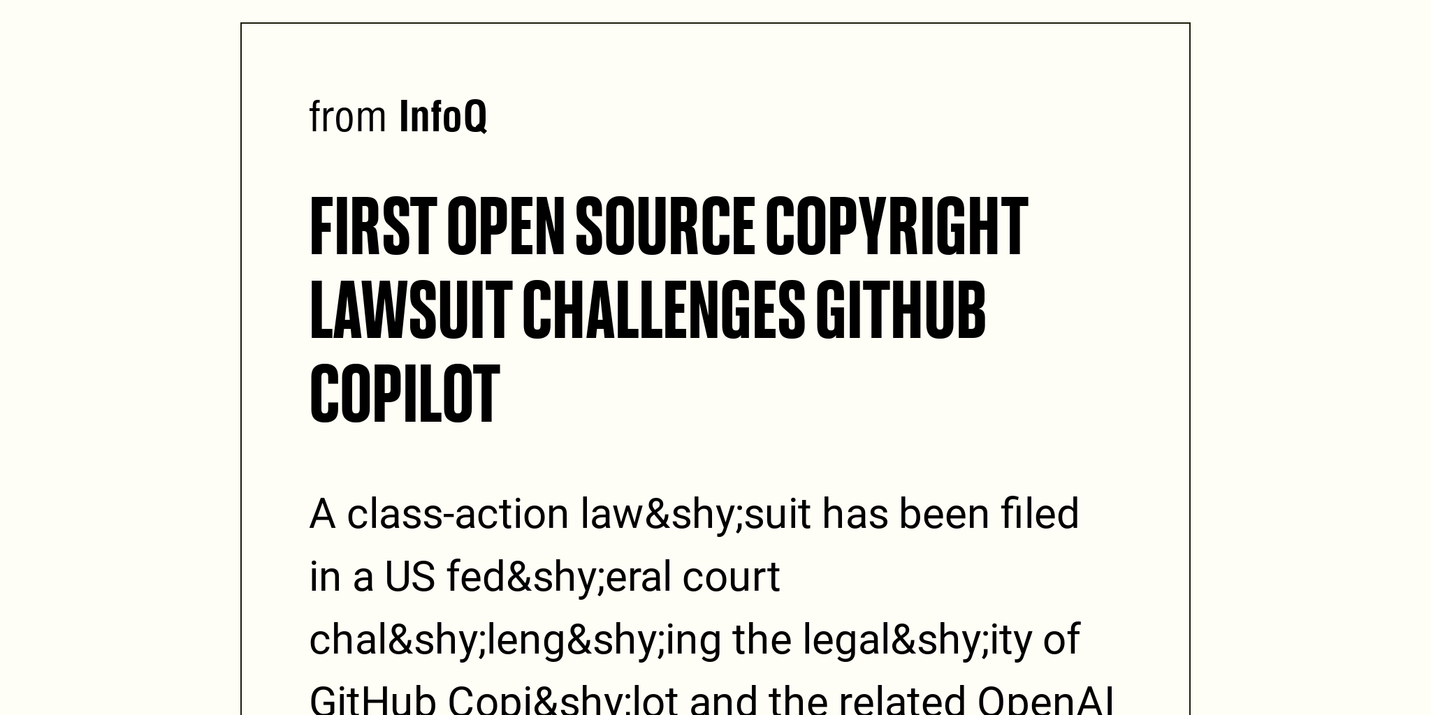First Open Source Copyright Lawsuit Challenges GitHub Copilot Briefly
