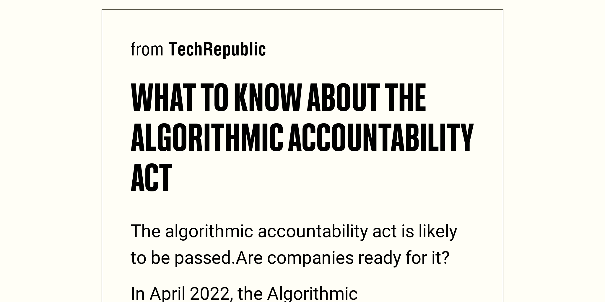 What to know about the Algorithmic Accountability Act Briefly