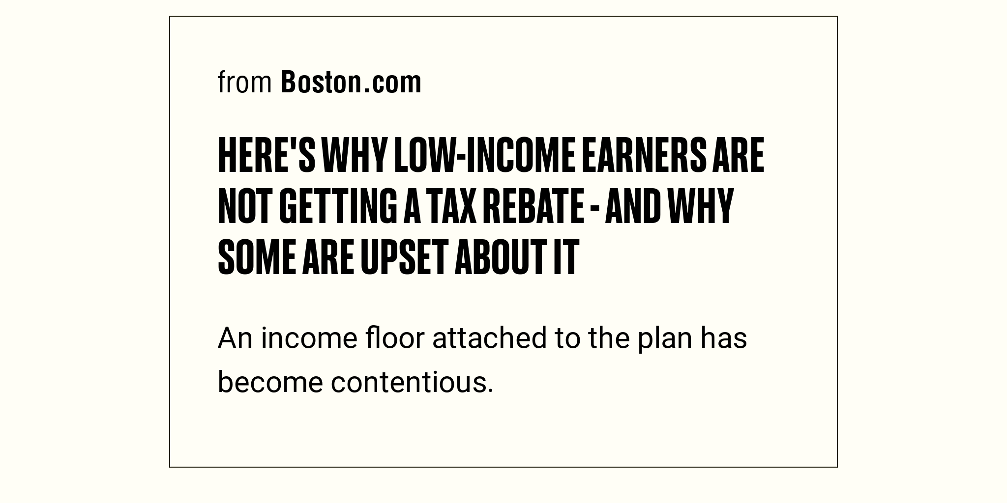 Boston Tax Rebate