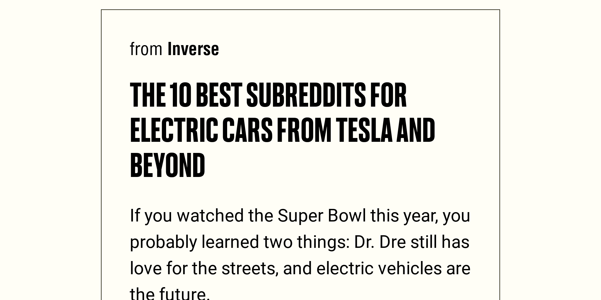 The 10 best subreddits for electric cars from Tesla and beyond Briefly
