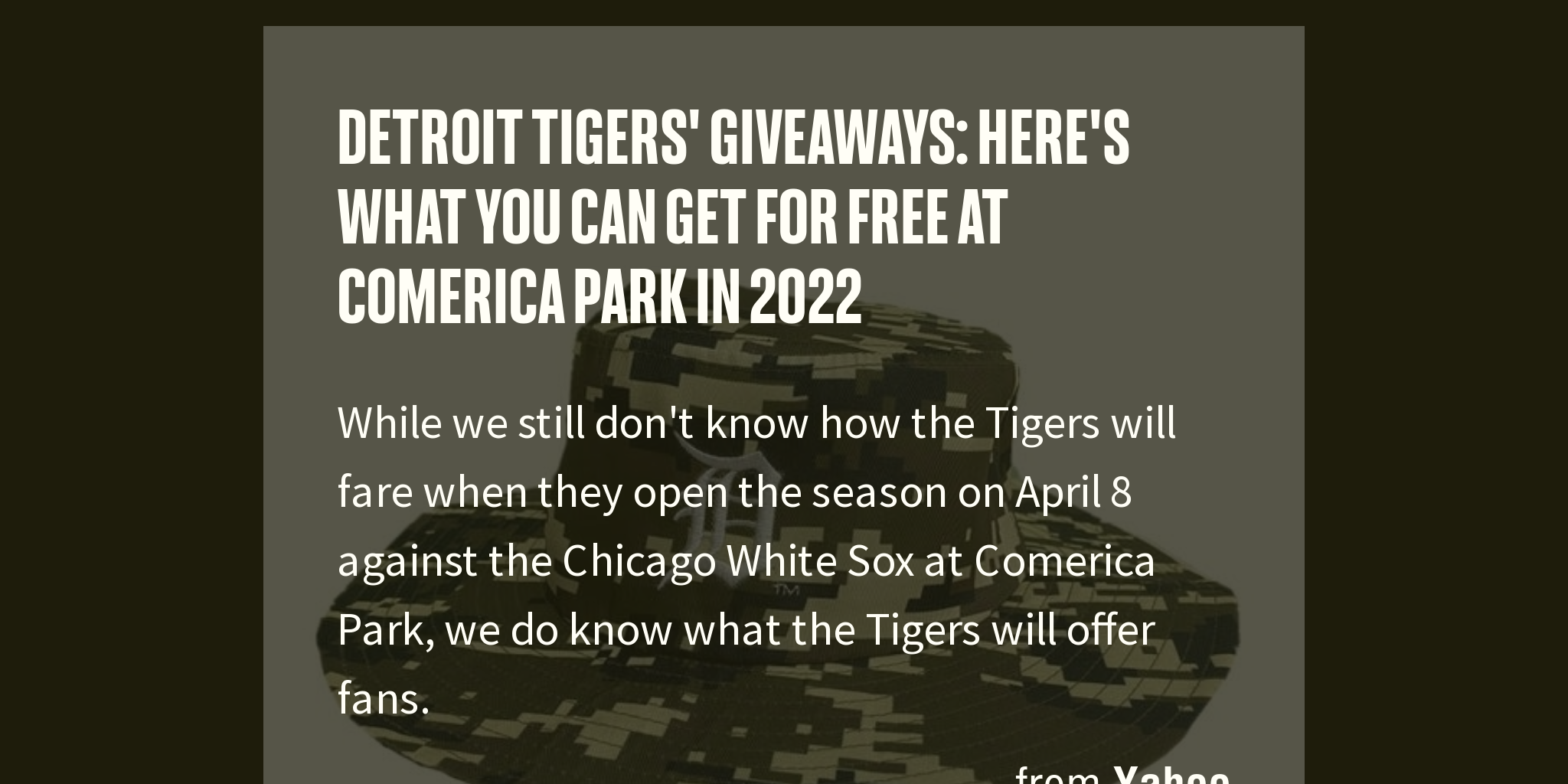 Detroit Tigers' giveaways Here's what you can get for free at Comerica