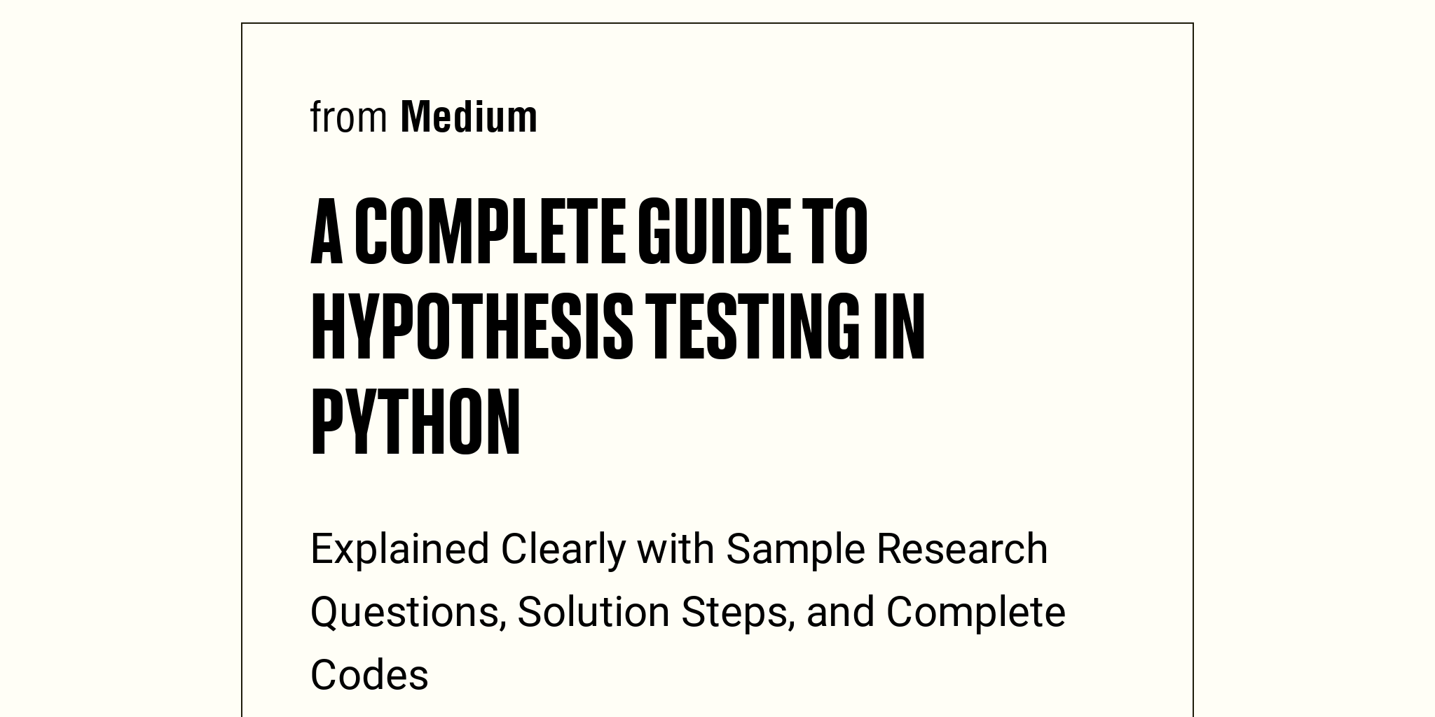 hypothesis testing categorical data python