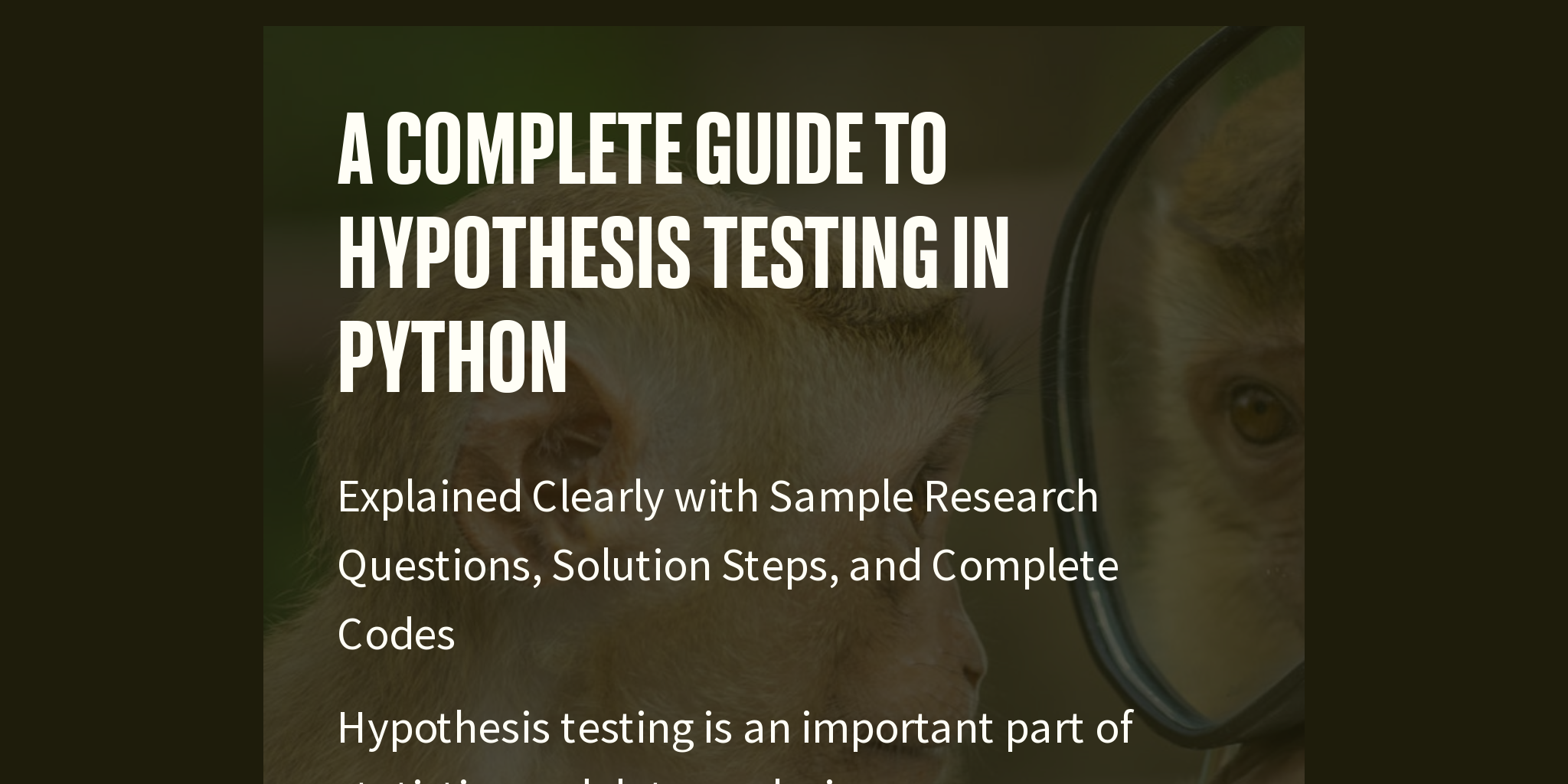 hypothesis testing in python datacamp