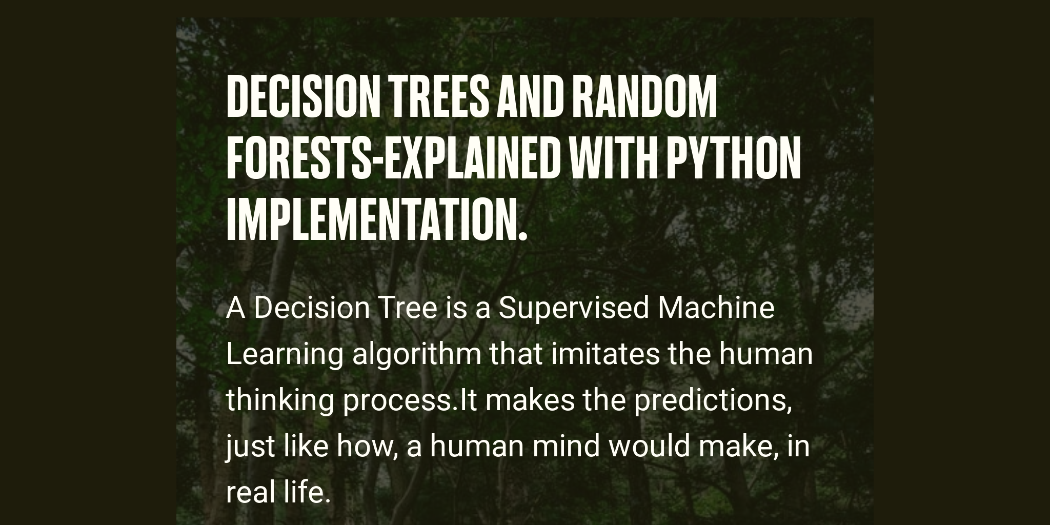 Decision Trees And Random Forests Explained With Python Implementation Briefly 8844