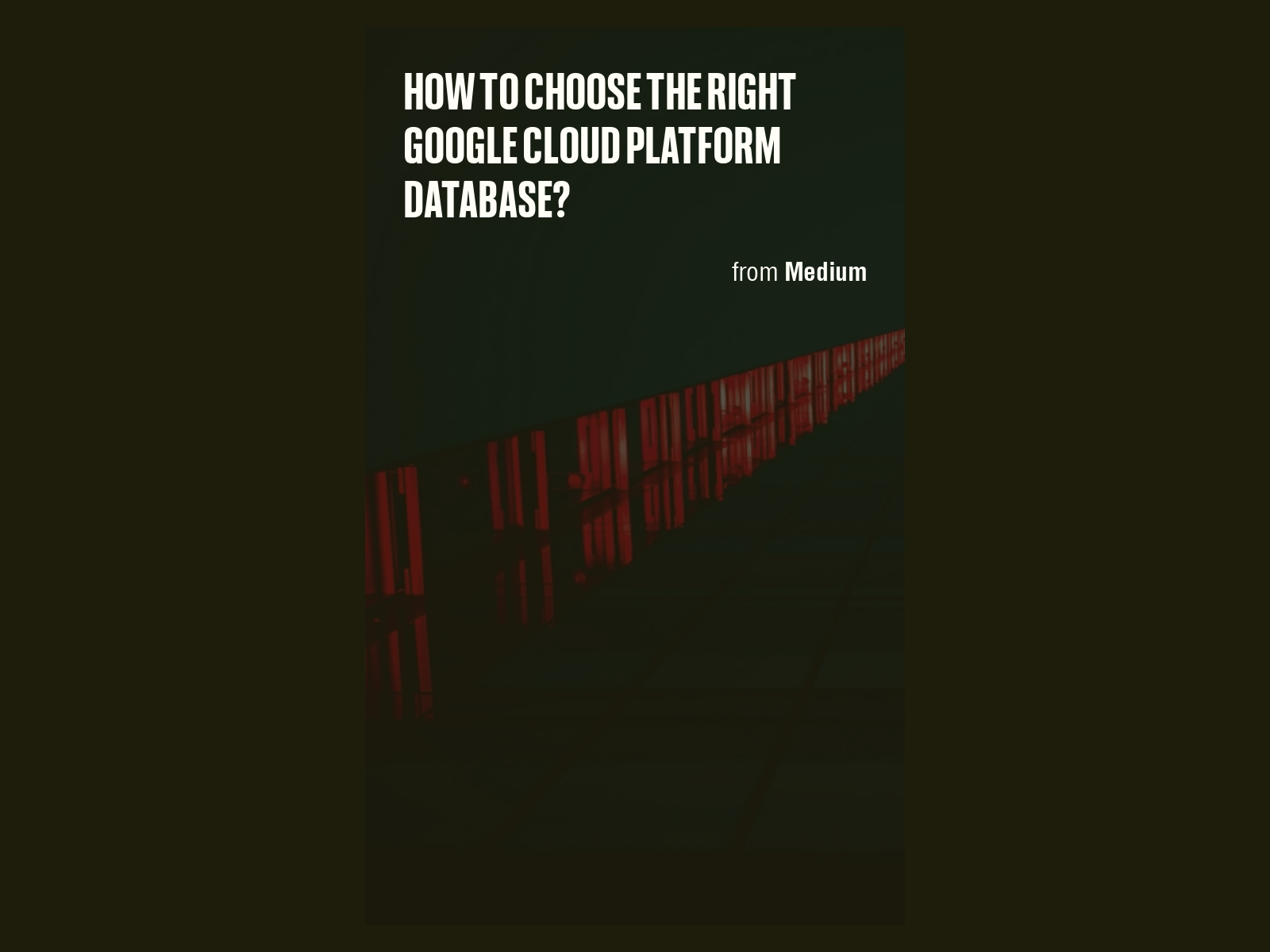 How to choose the right google cloud platform database devops briefly