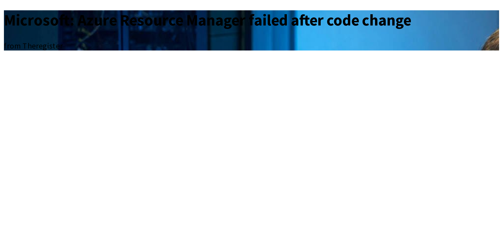 Microsoft Azure Resource Manager failed after code change Briefly