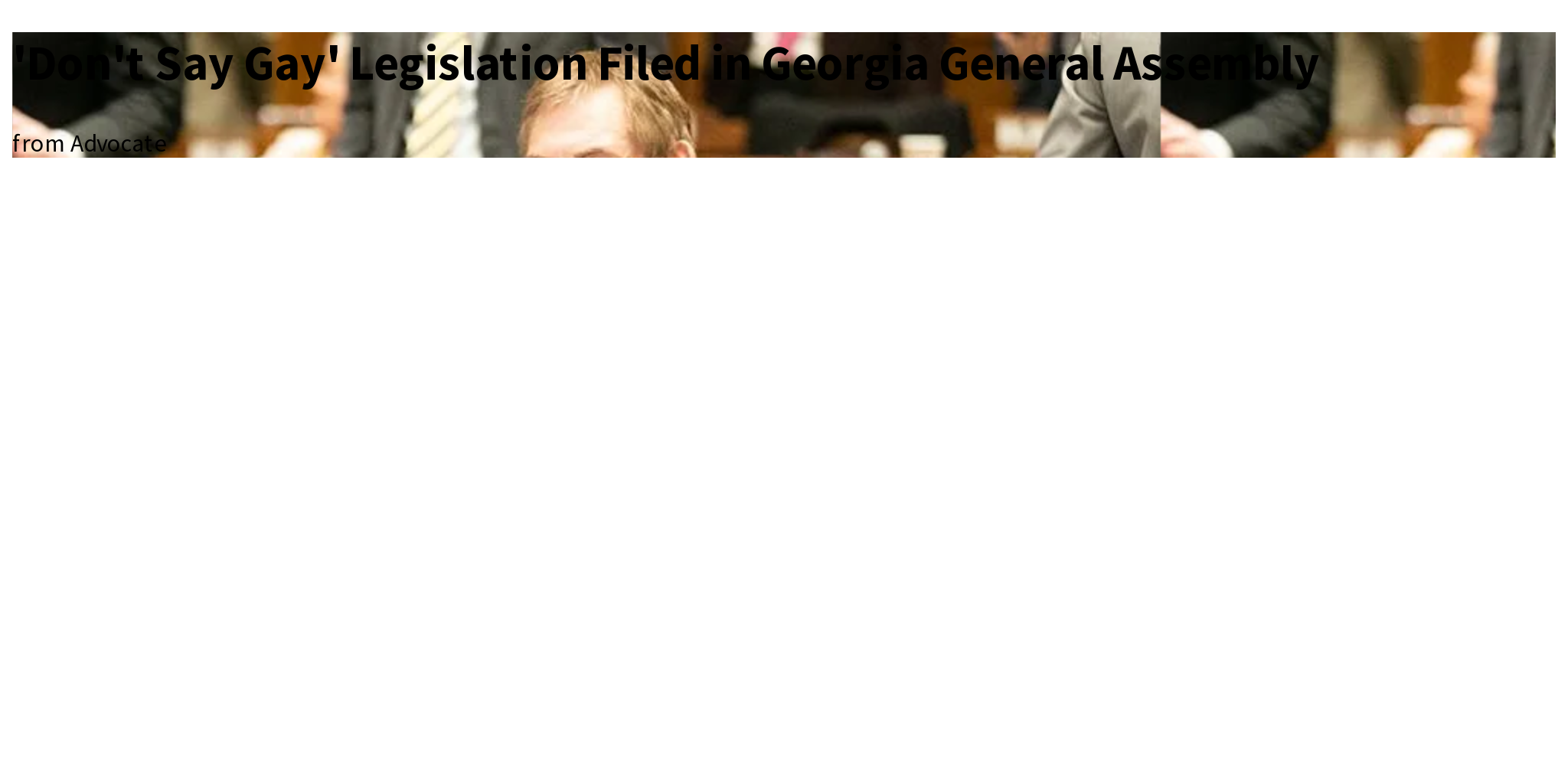  Don t Say Gay Legislation Filed In Georgia General Assembly Briefly