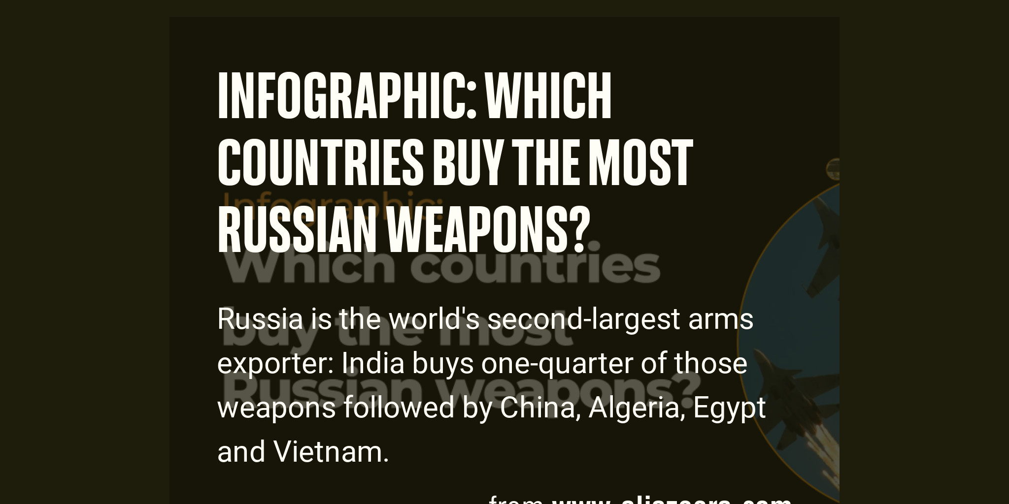 Infographic Which Countries Buy The Most Russian Weapons Briefly