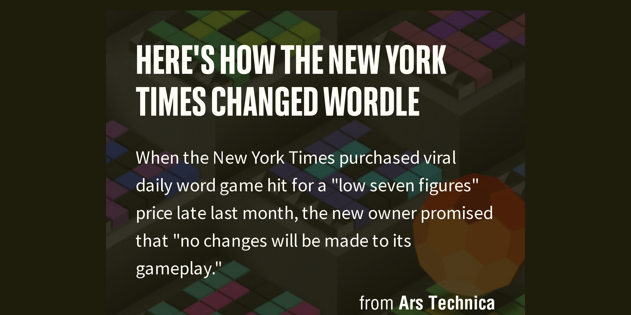 Here's how the New York Times changed Wordle Briefly