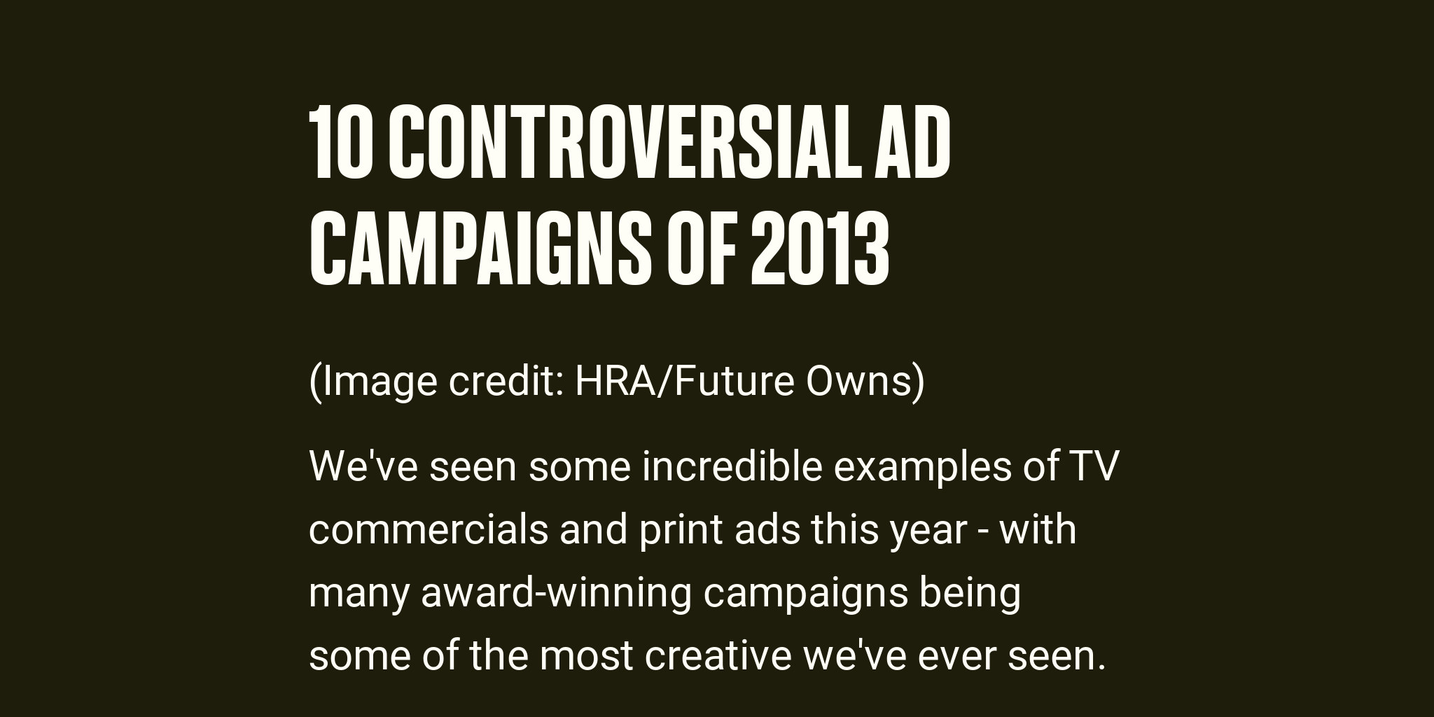 10 Controversial Ad Campaigns Of 2013 Briefly 5179