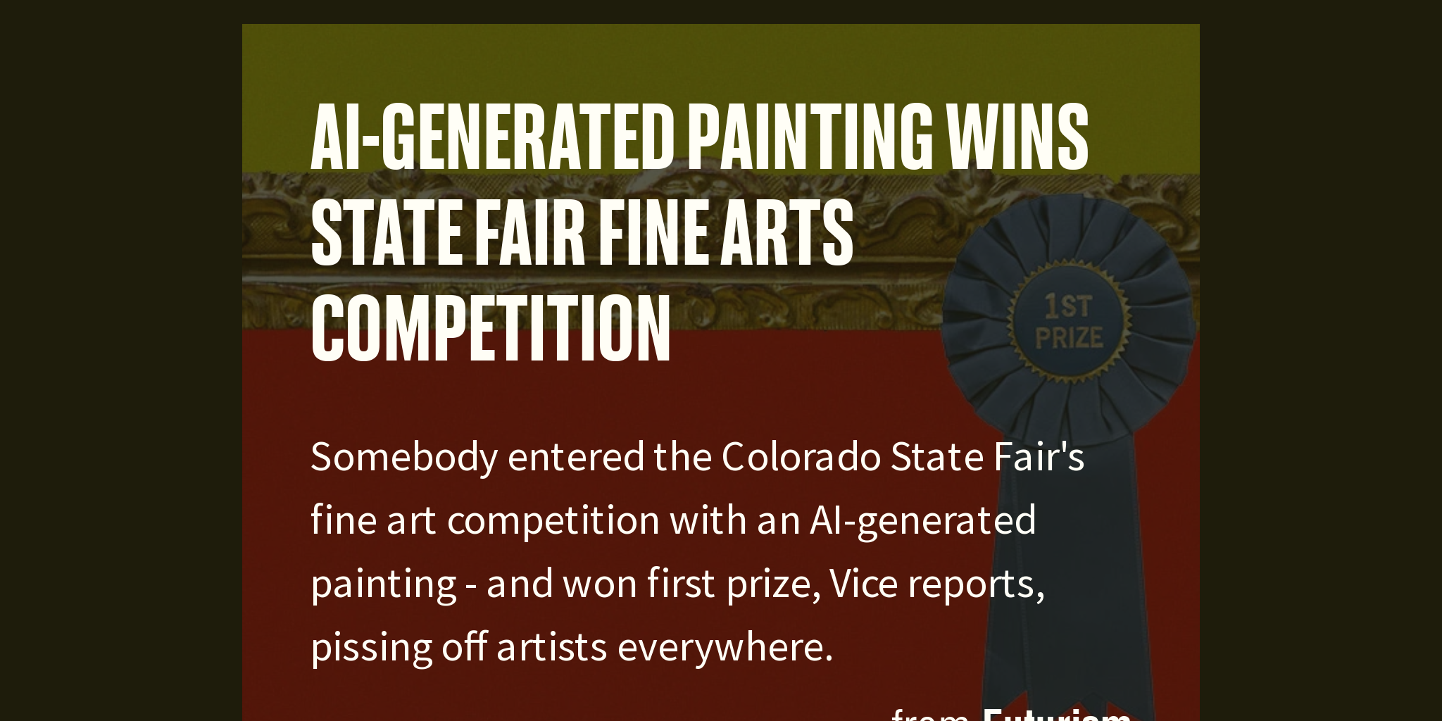 AIGenerated Painting Wins State Fair Fine Arts Competition Briefly