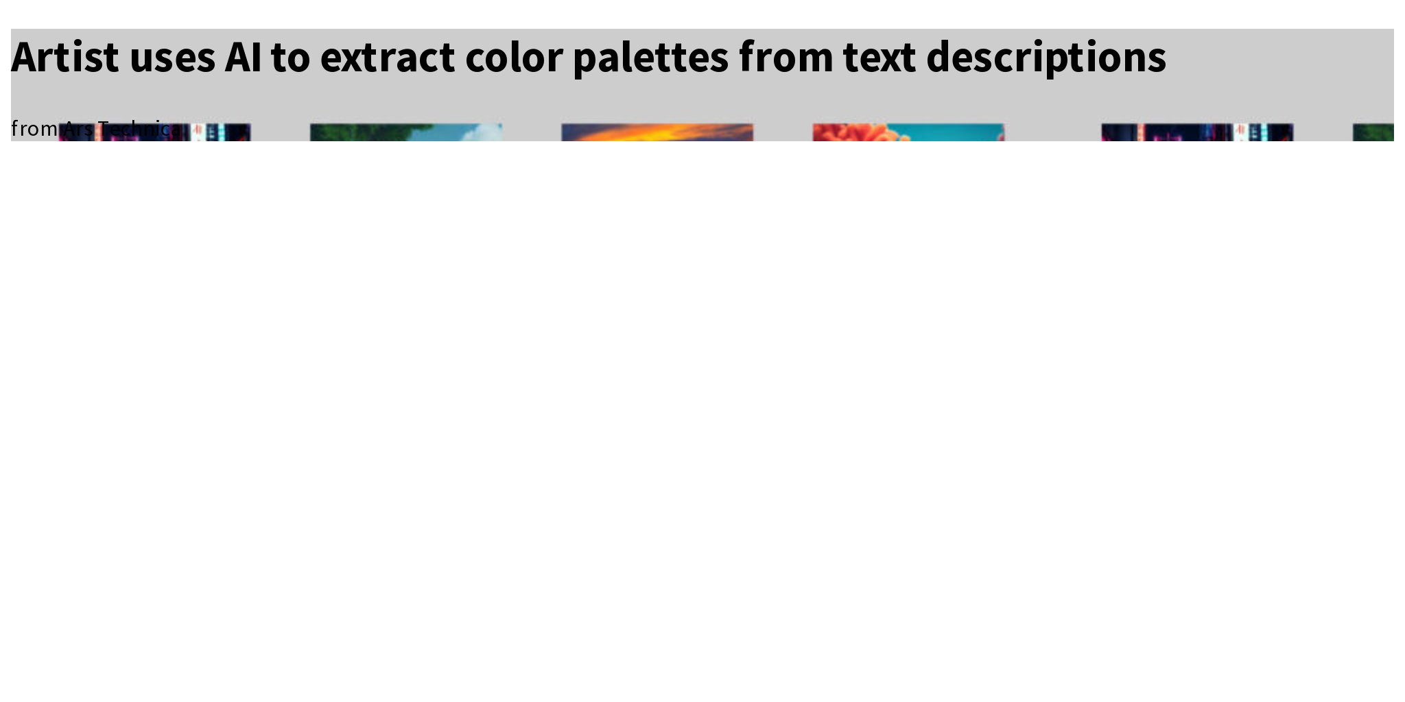 Artist uses AI to extract color palettes from text descriptions Briefly