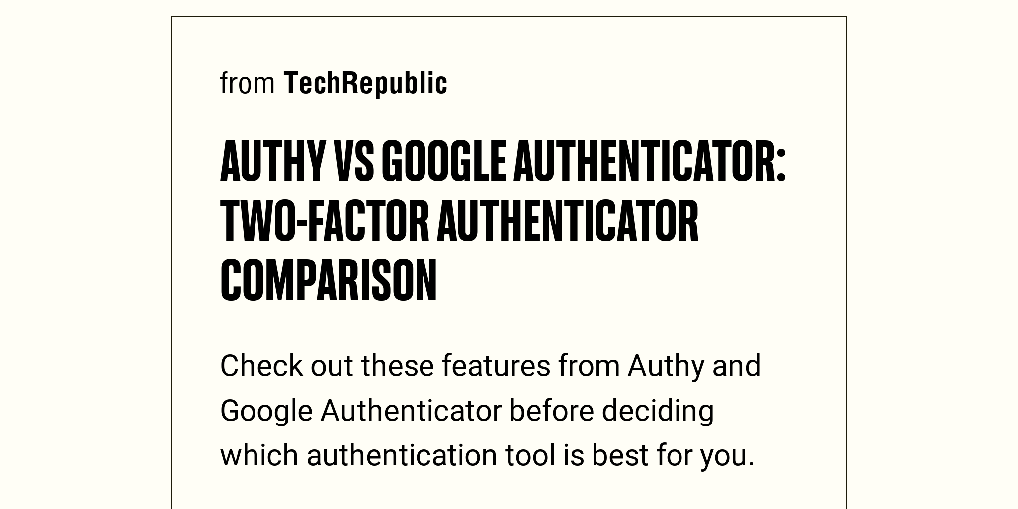 Authy vs Google Authenticator Twofactor authenticator comparison