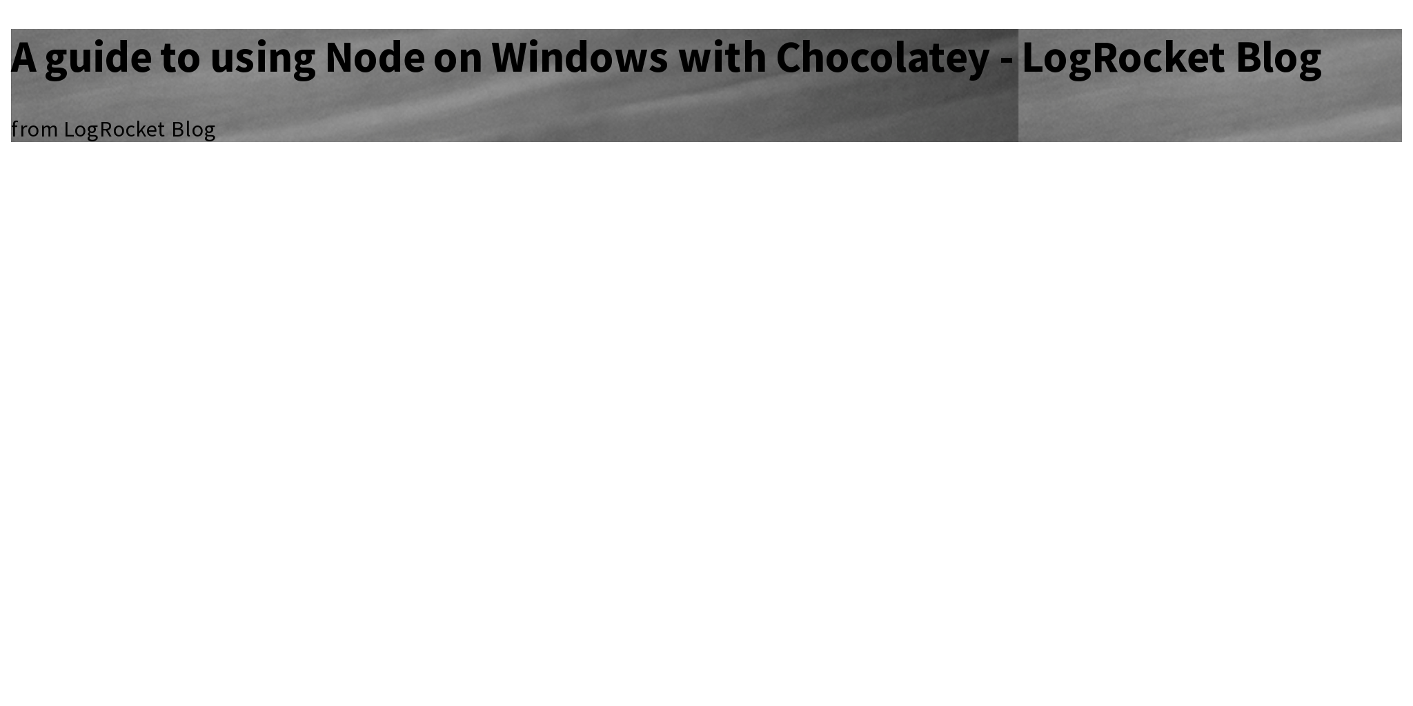 Node Chocolatey Windows _ Windows · Rocketseat Docs – EZUFO