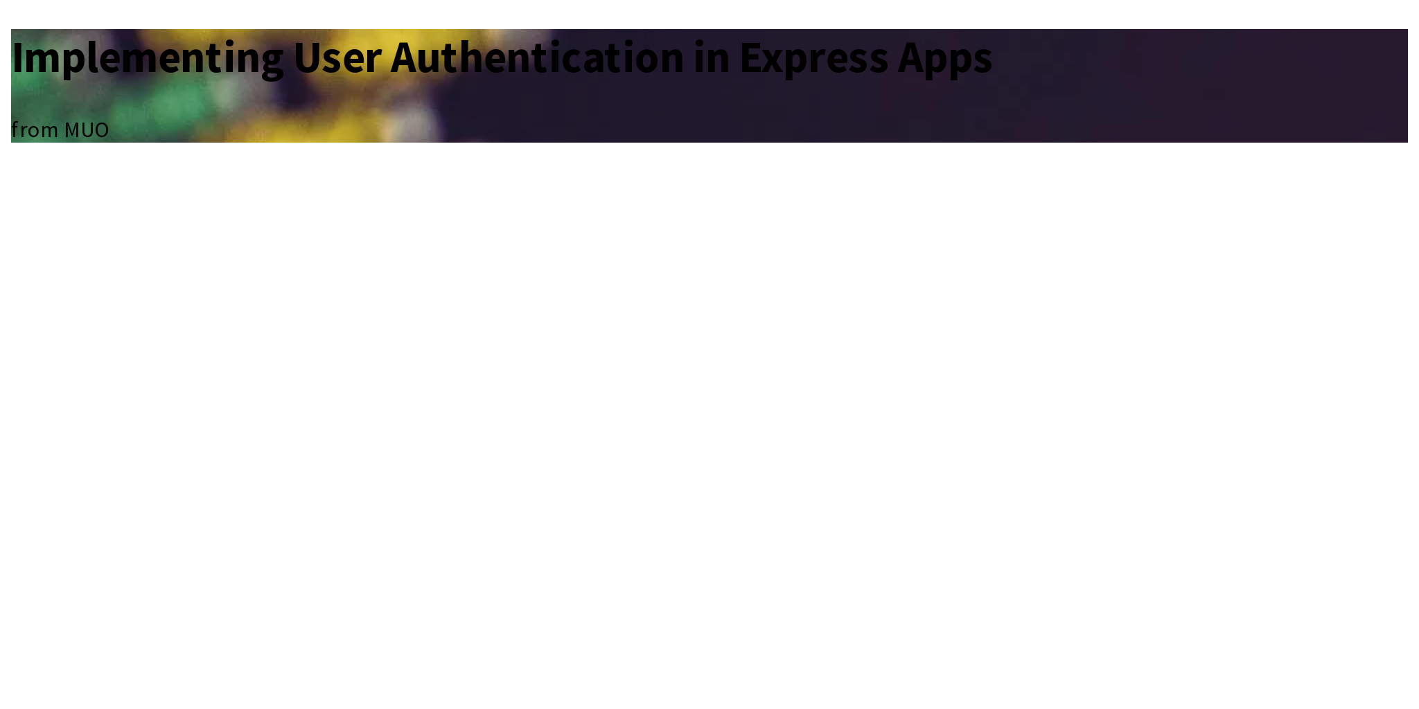Session Authentication In Express – SWLHHE