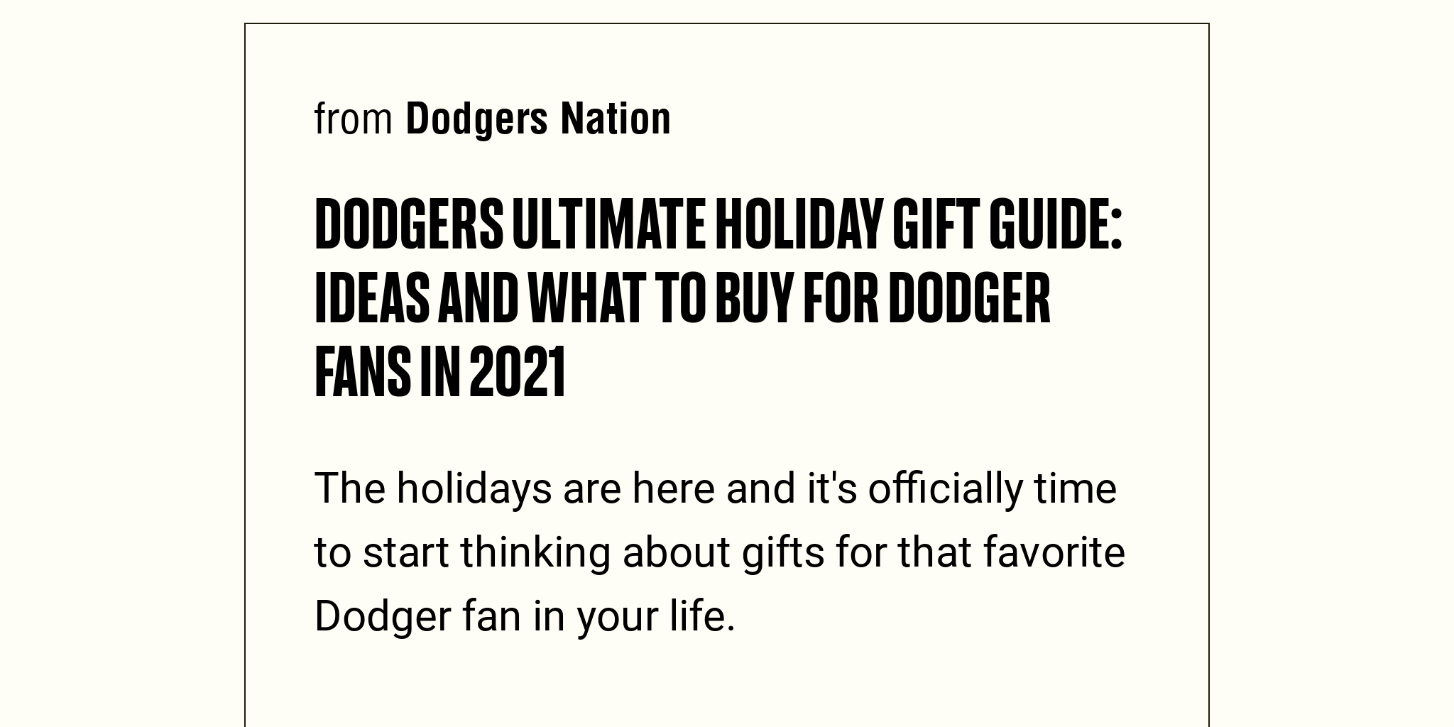 Dodgers Ultimate Holiday Gift Guide: Ideas and What to Buy for Dodger