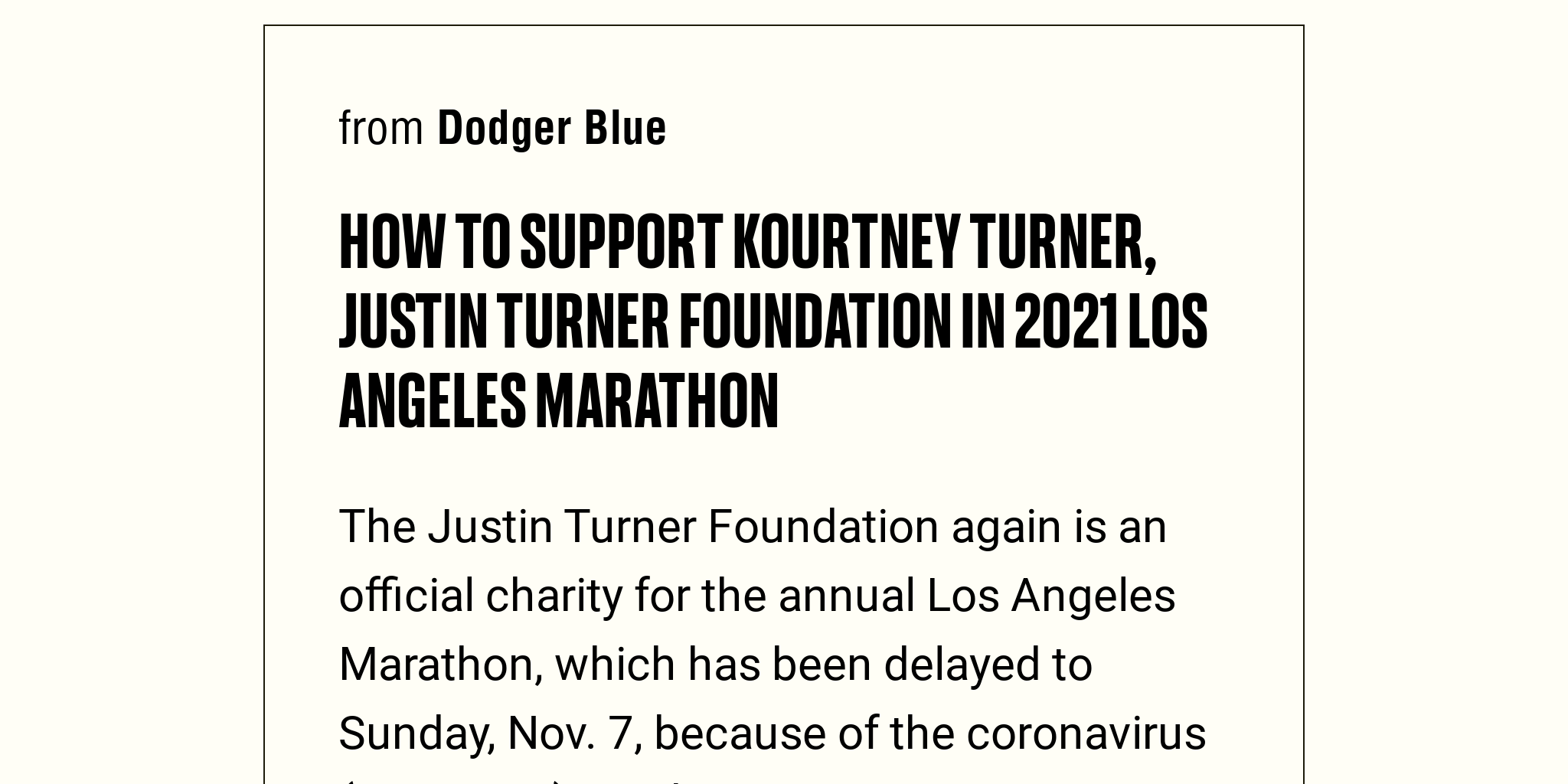 How To Support Kourtney Turner, Justin Turner Foundation In 2021 Los