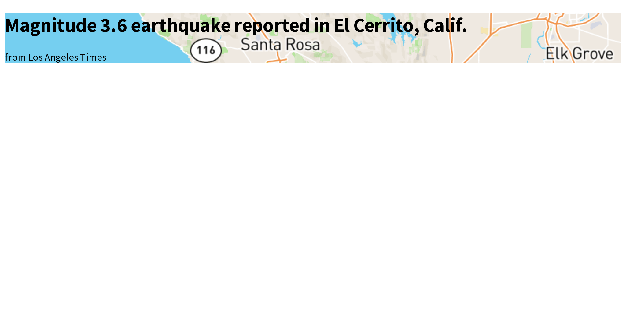 Magnitude 3.6 earthquake reported in El Cerrito, Calif. Briefly