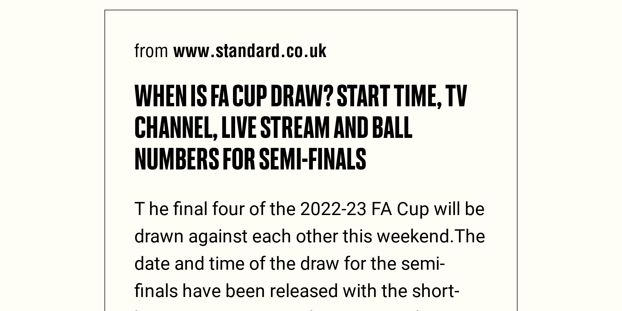 When is FA Cup draw? Start time, TV channel, live stream and ball
