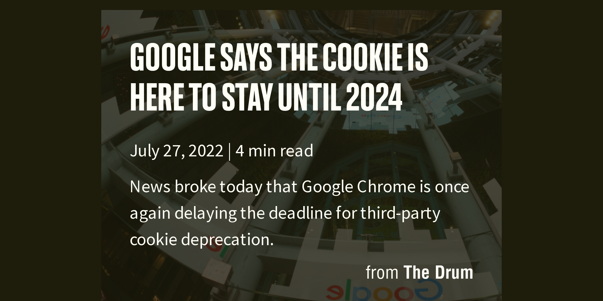 Google says the cookie is here to stay until 2024 Briefly