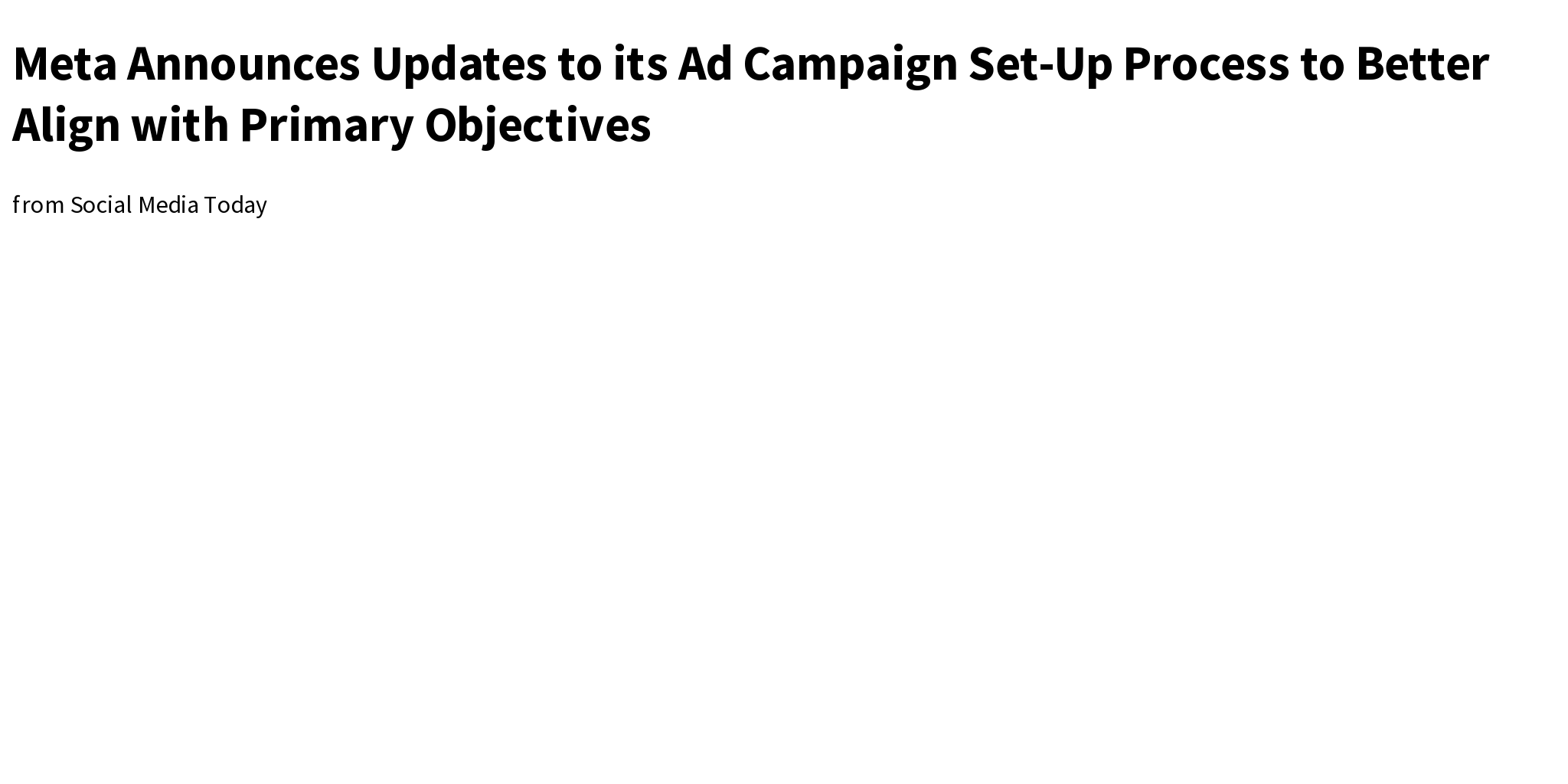 An Update And Changes To Ad Objectives In Meta Ads Manager – XAQE