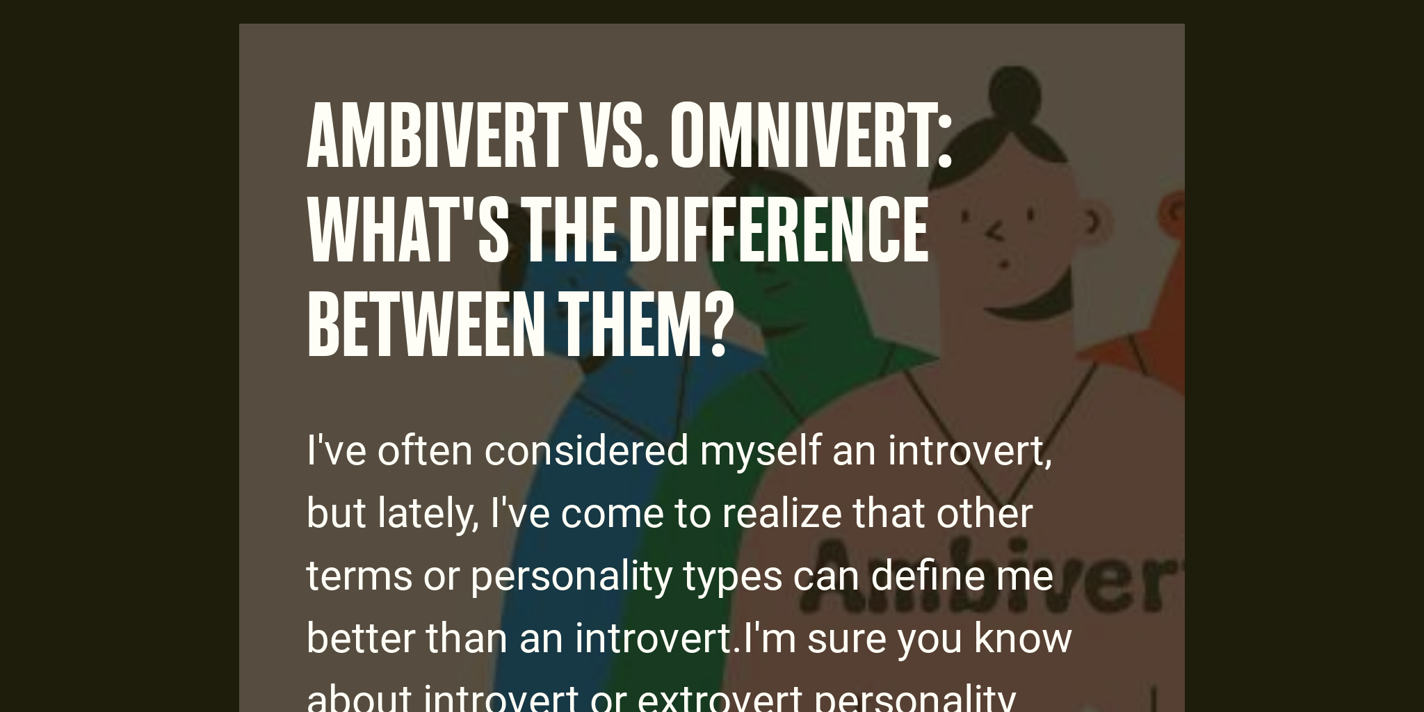 Ambivert Vs Omnivert What s The Difference Between Them Briefly