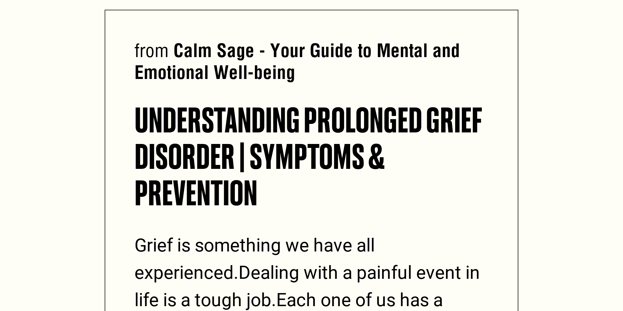 Understanding Prolonged Grief Disorder  Symptoms  Prevention?format=wide Twitter