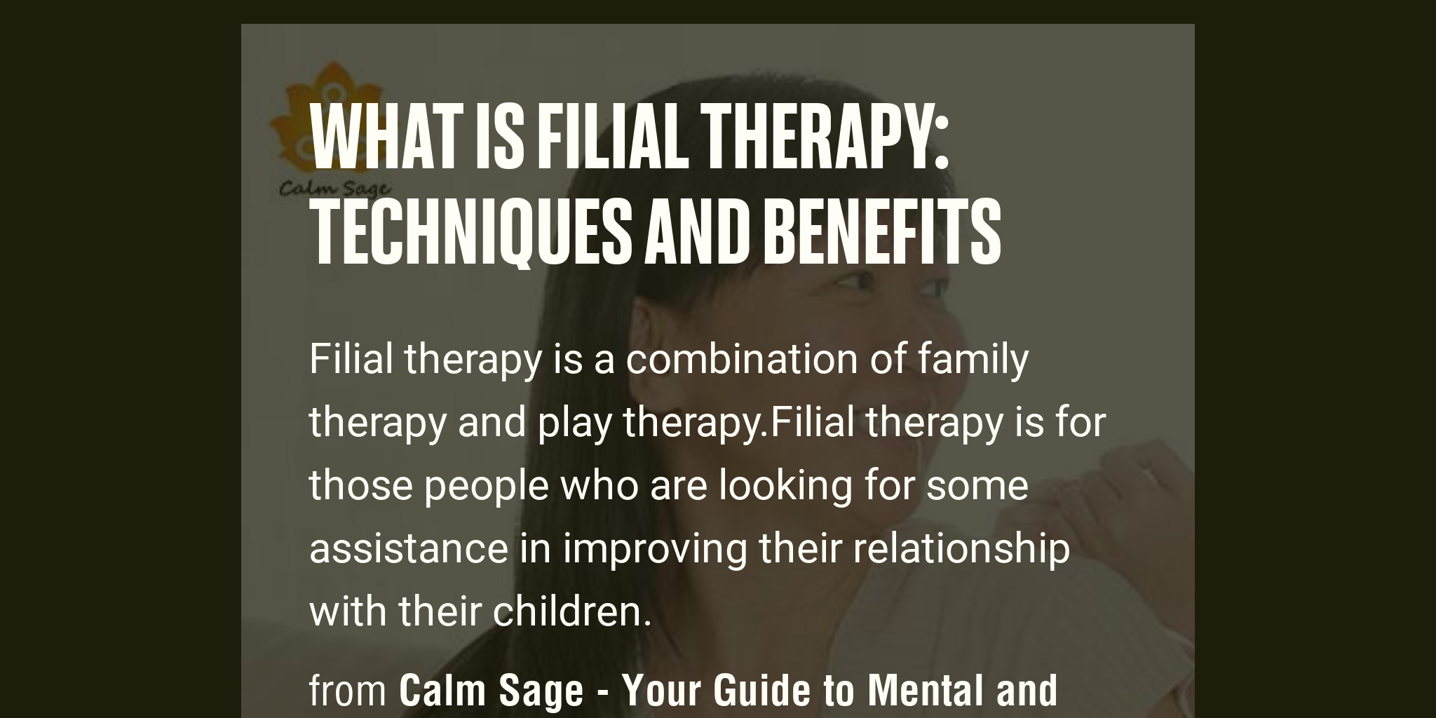 What Is Filial Therapy: Techniques And Benefits - Briefly