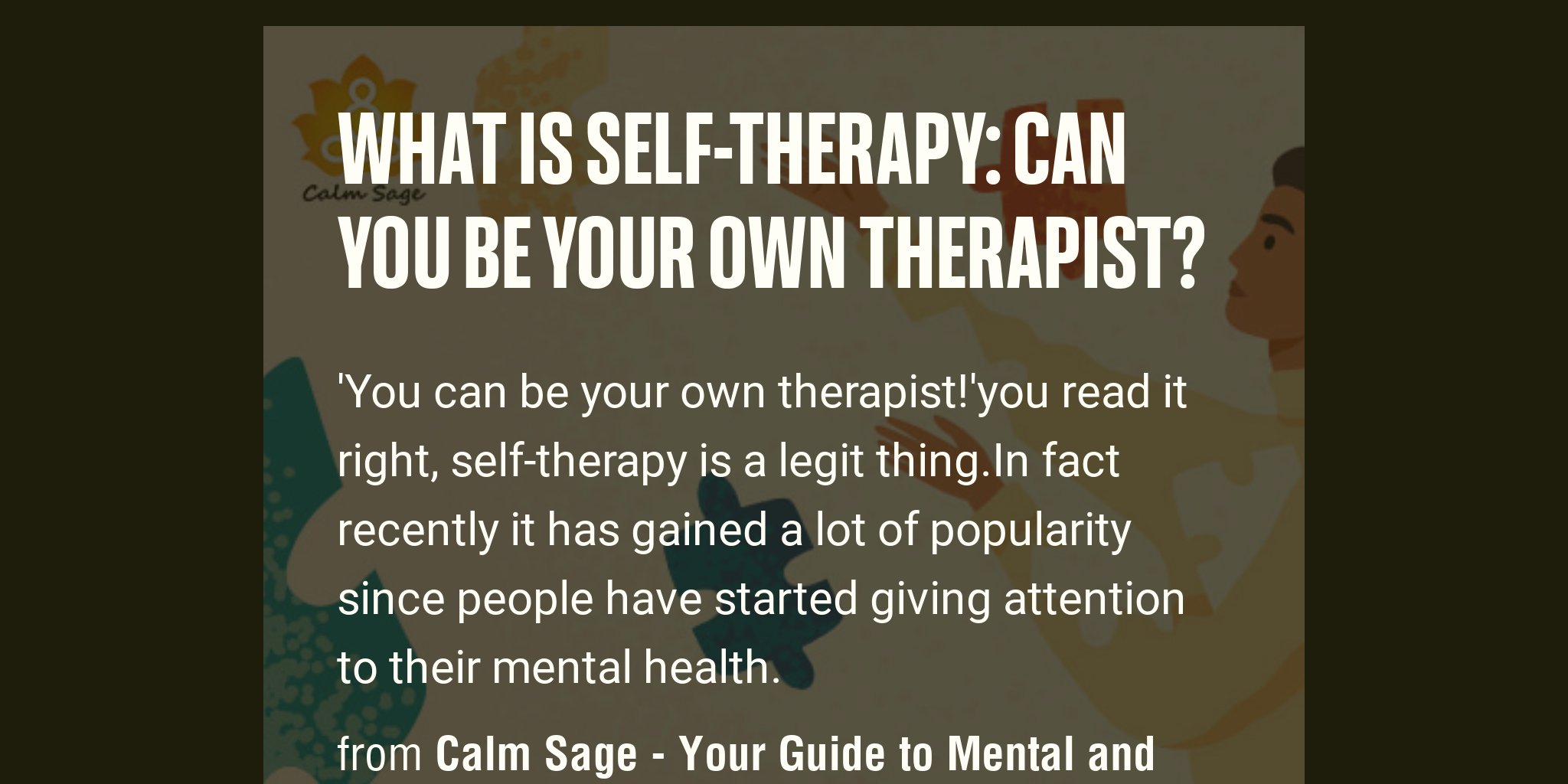 What is Self-Therapy: Can You Be Your Own Therapist? - Briefly