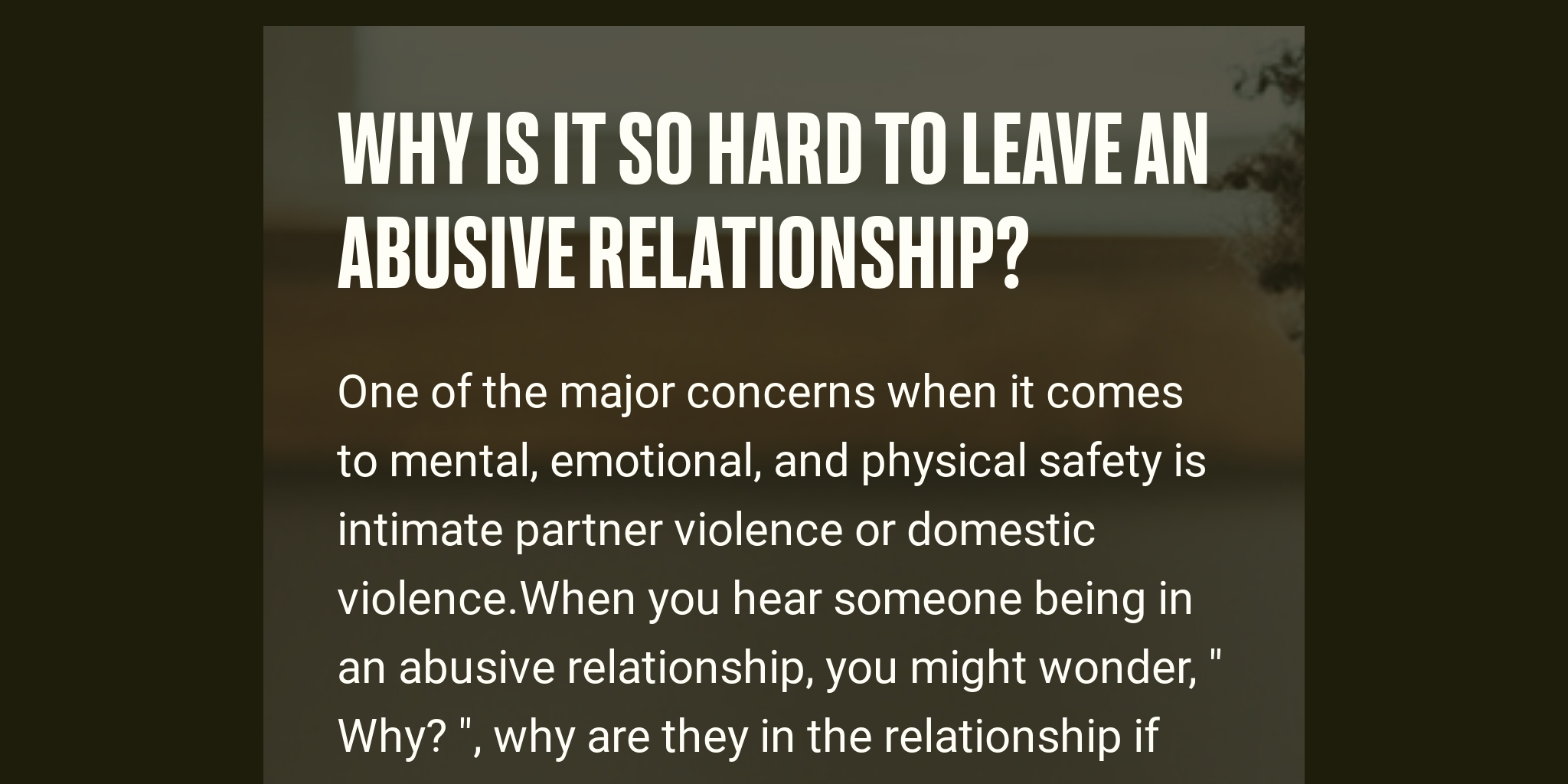 why-is-it-so-hard-to-leave-an-abusive-relationship-briefly