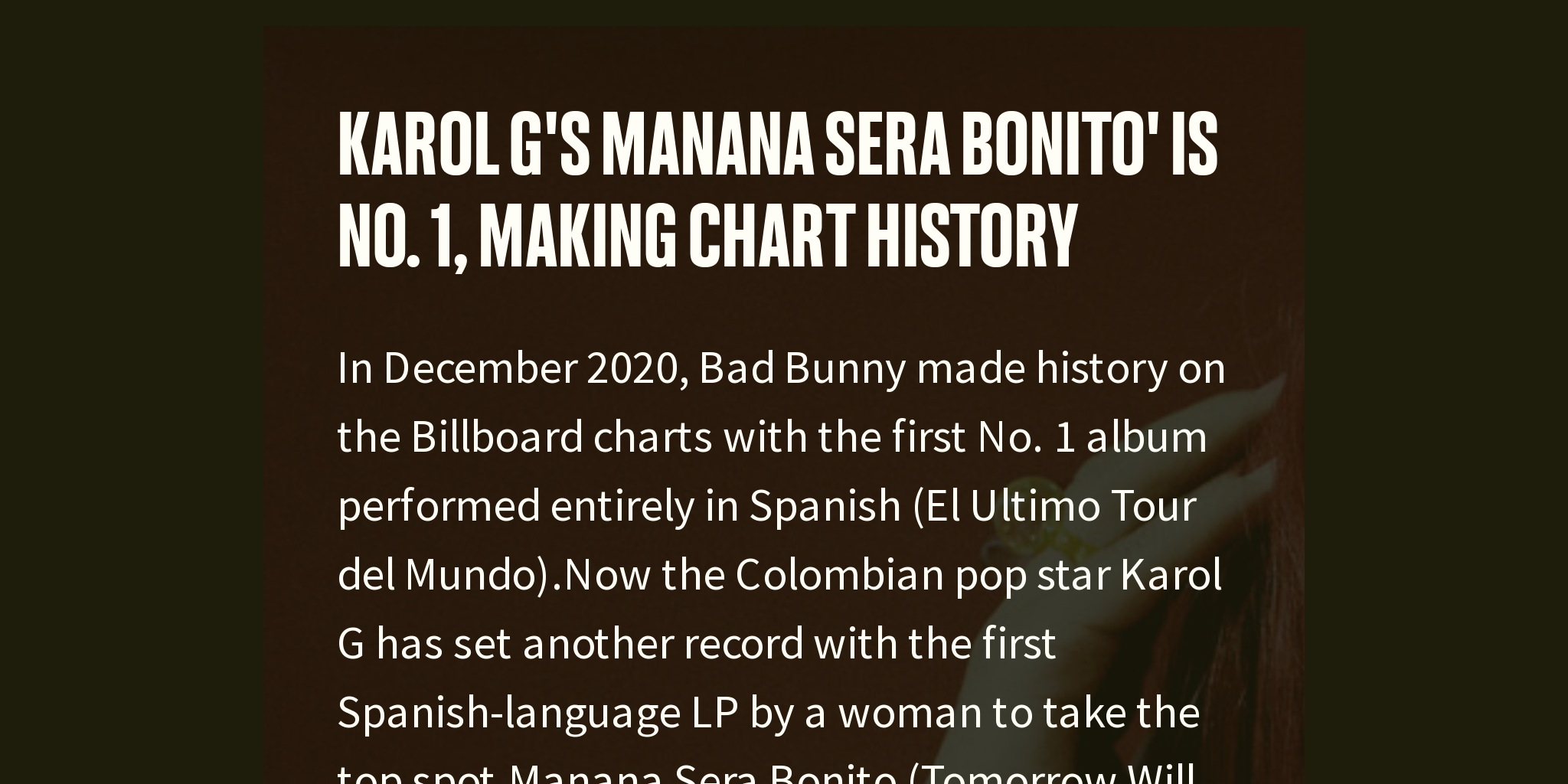 Chart History Karol G 