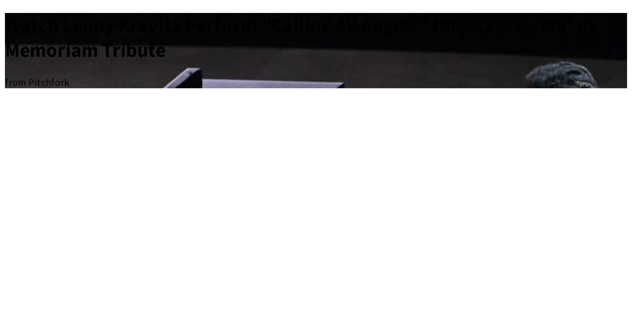 Watch Lenny Kravitz Perform 