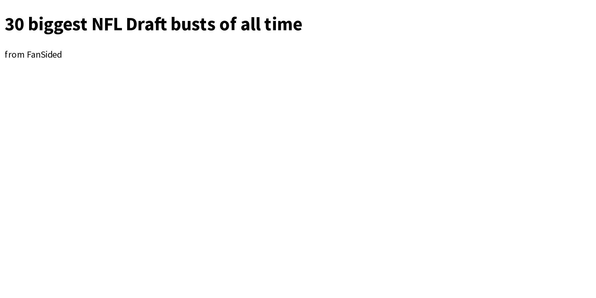 30 biggest NFL Draft busts of all time Briefly