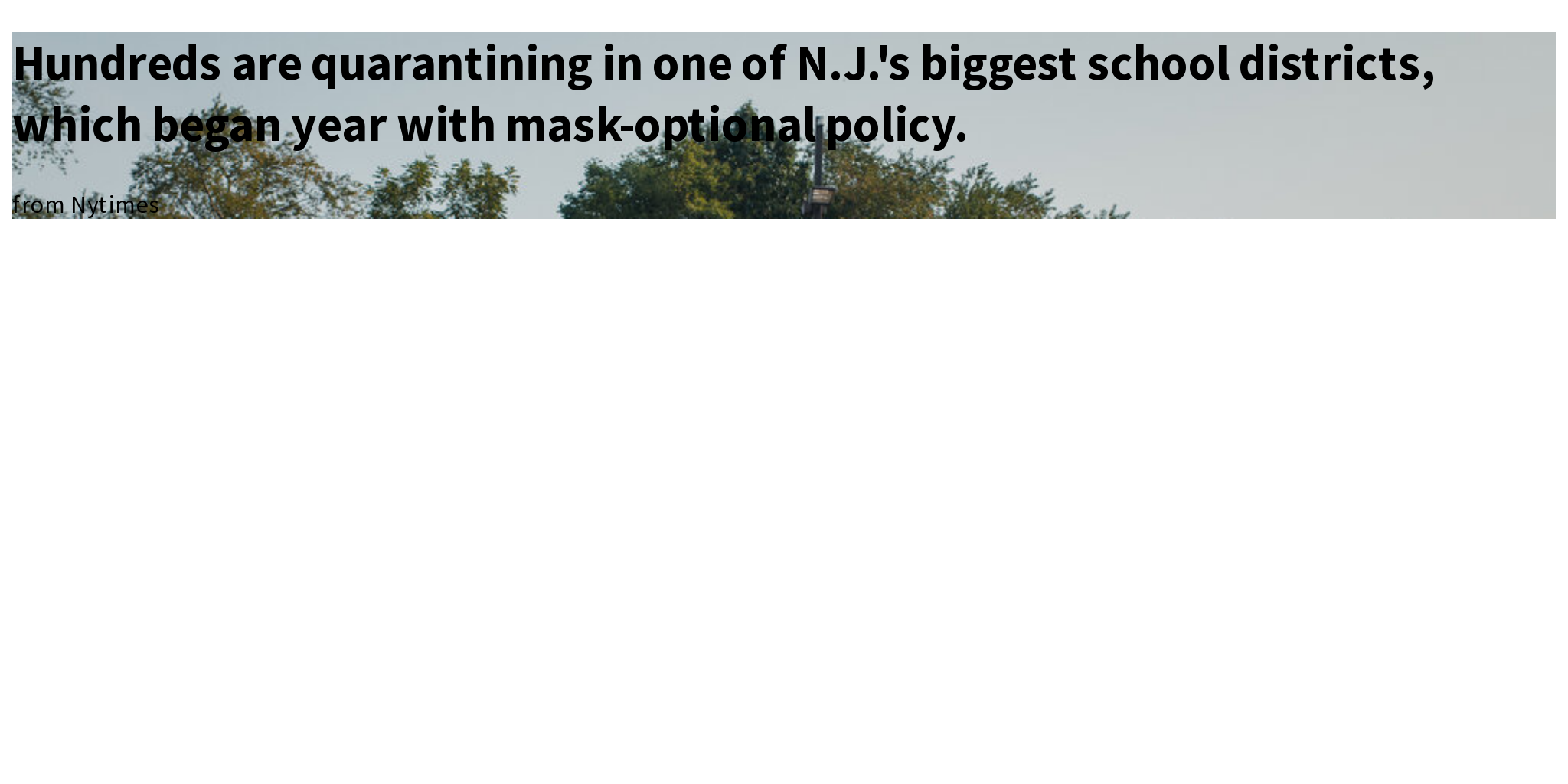 Hundreds Are Quarantining In One Of N J s Biggest School Districts 