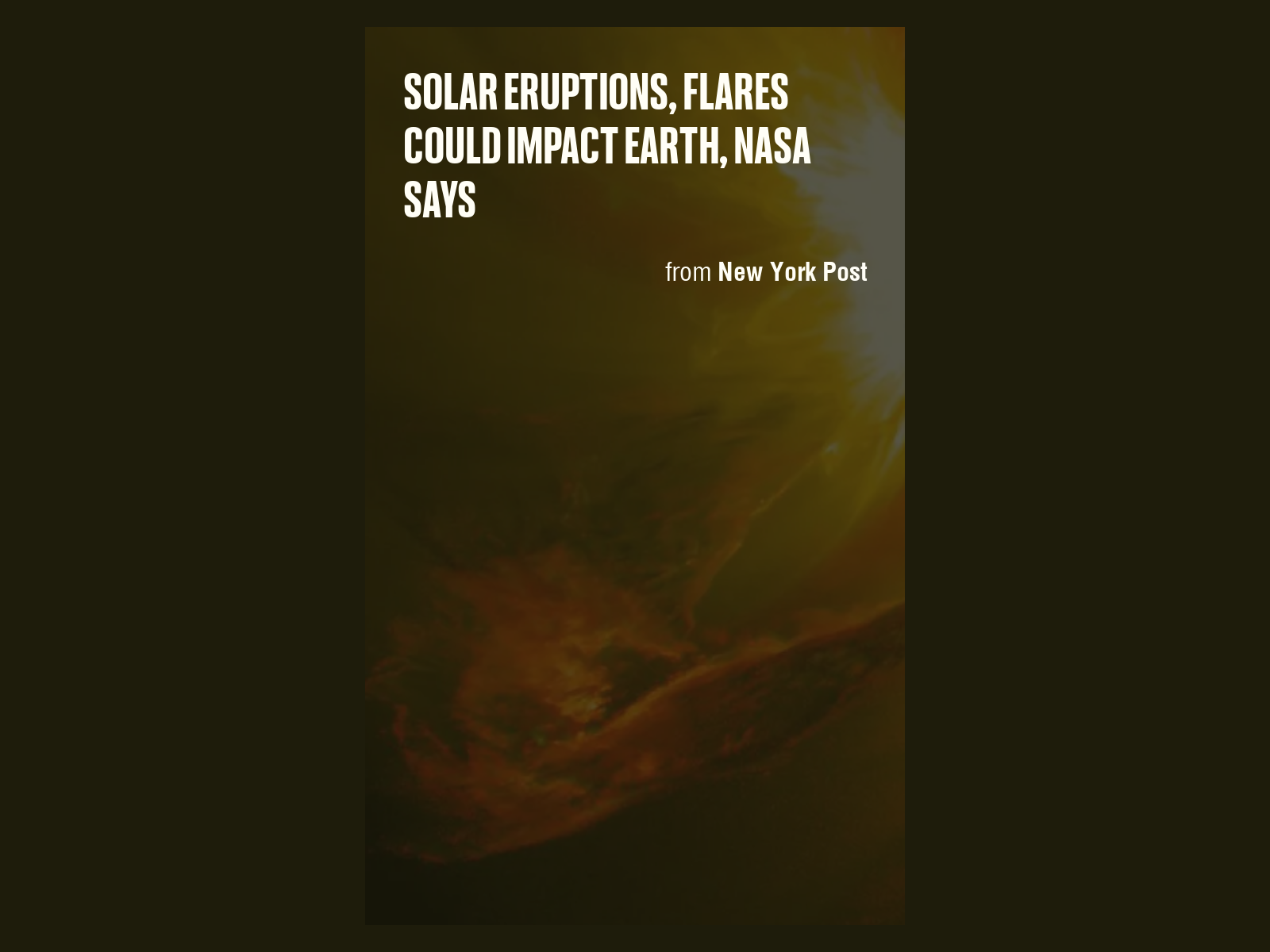 Solar eruptions, flares could impact Earth, NASA says OMG science