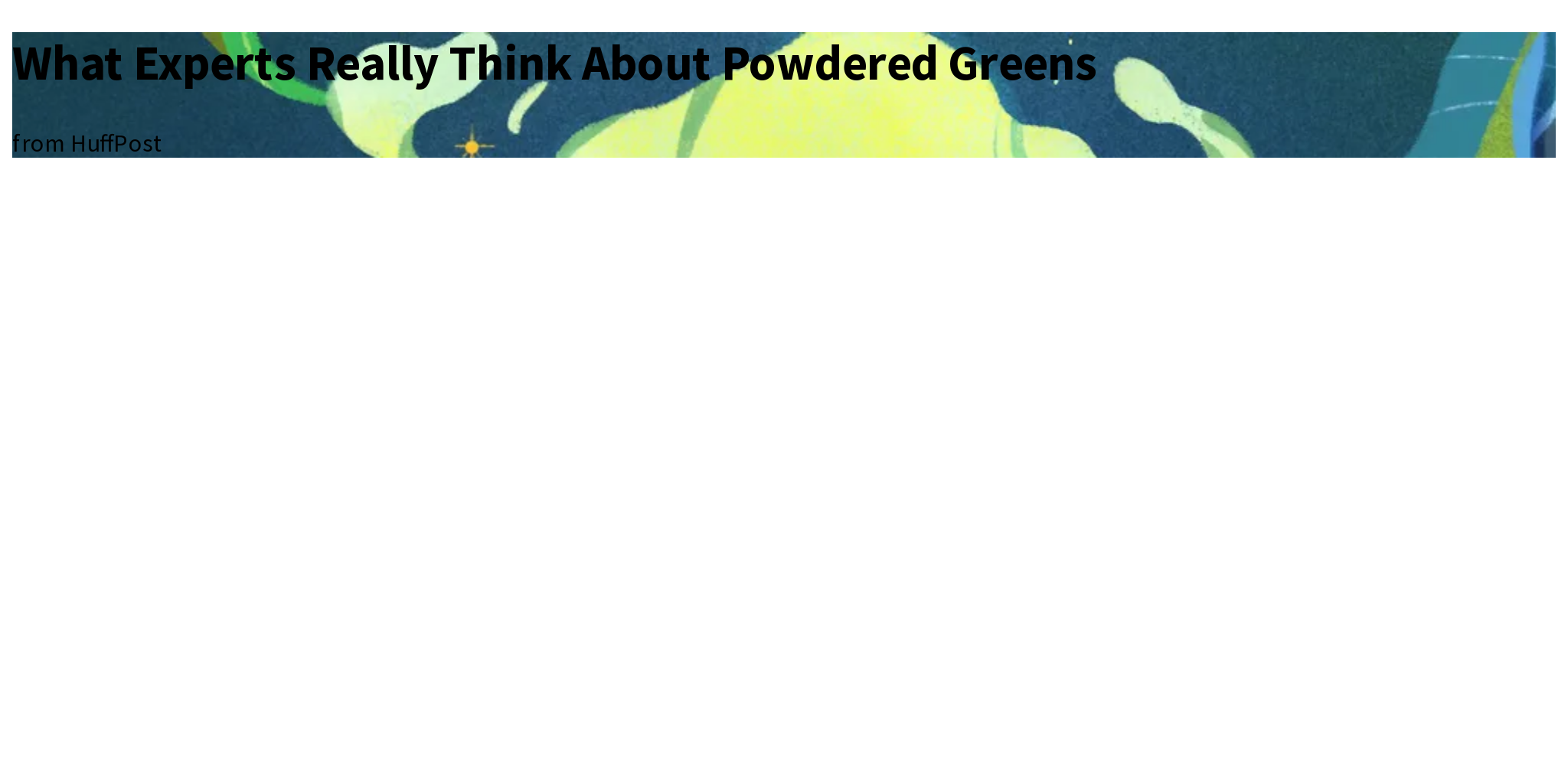 What Experts Really Think About Powdered Greens Briefly