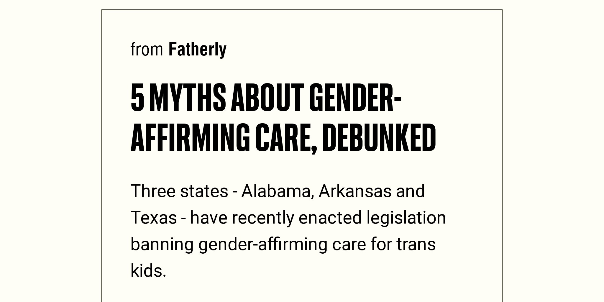 5 Myths About Gender Affirming Care Debunked Briefly