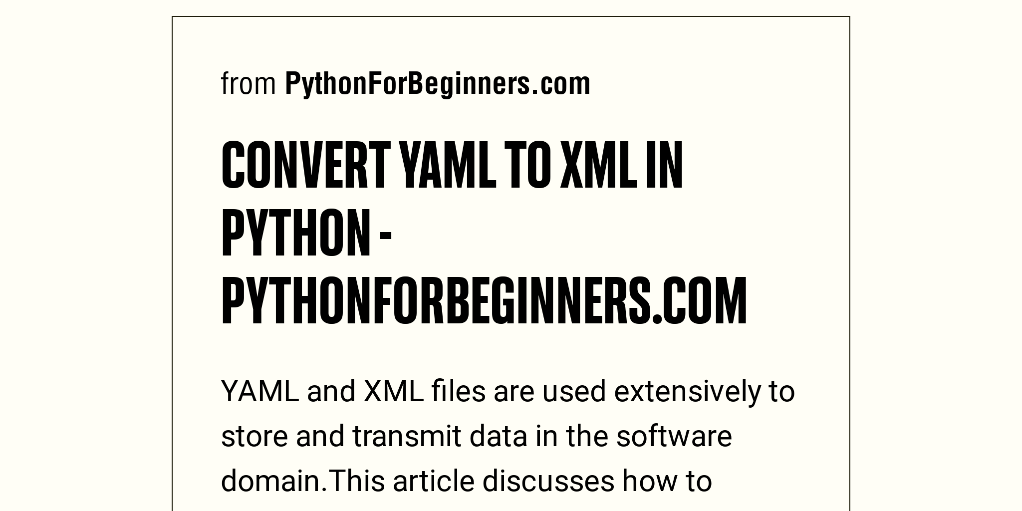 convert-yaml-to-xml-in-python-pythonforbeginners-briefly