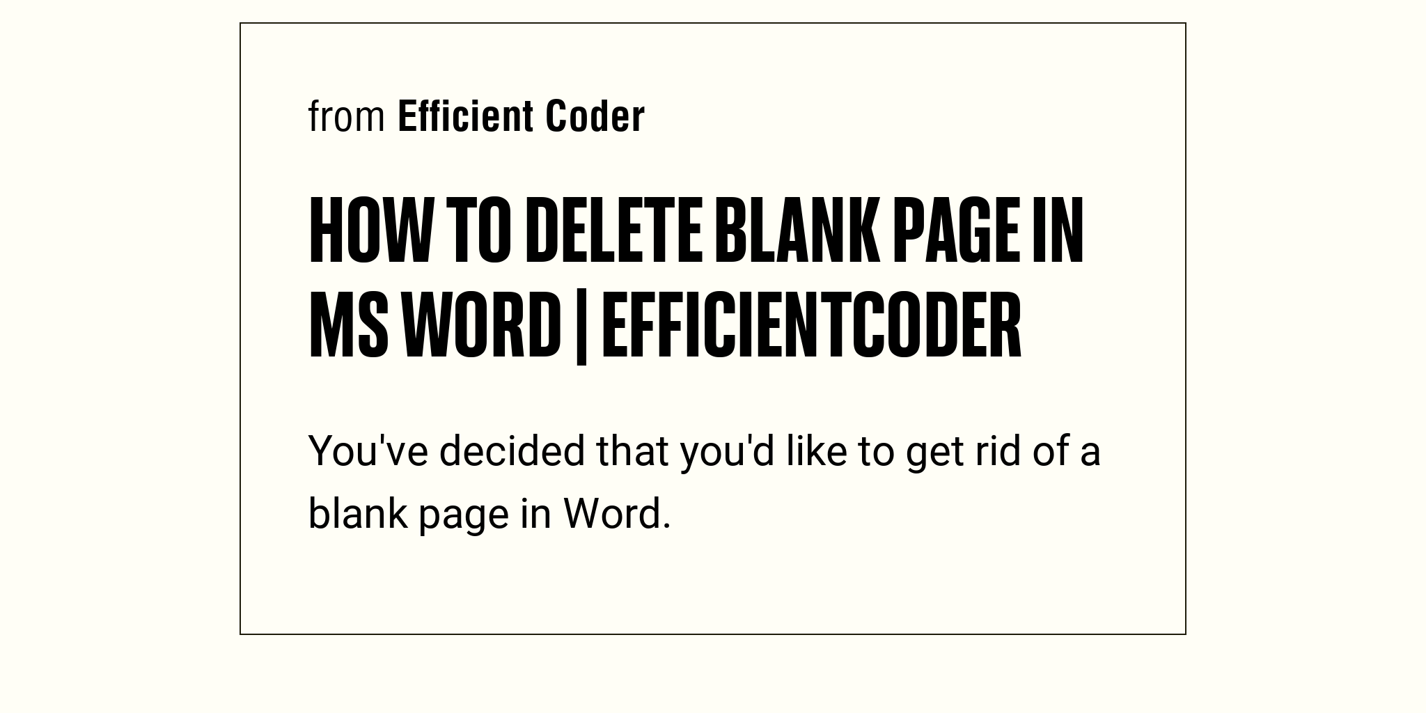 how-to-delete-blank-page-in-ms-word-efficientcoder-briefly