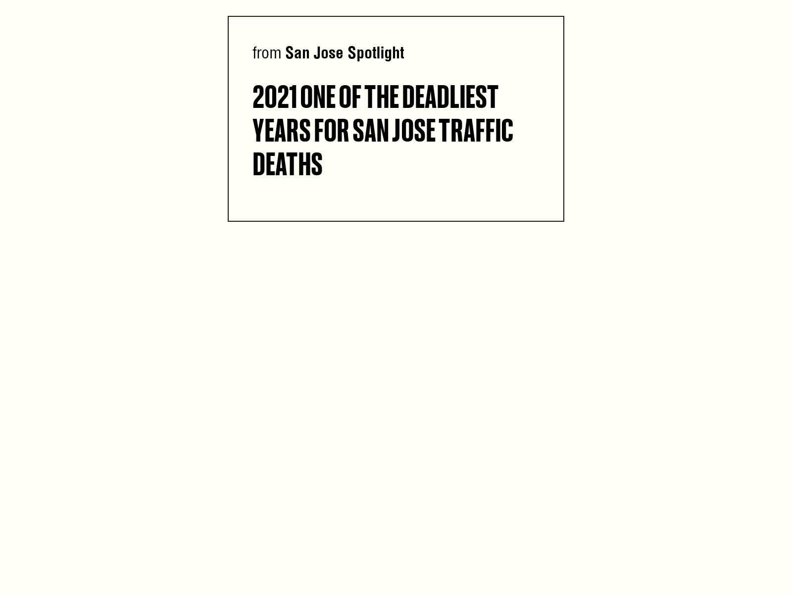 2021 one of the deadliest years for San Jose traffic deaths San