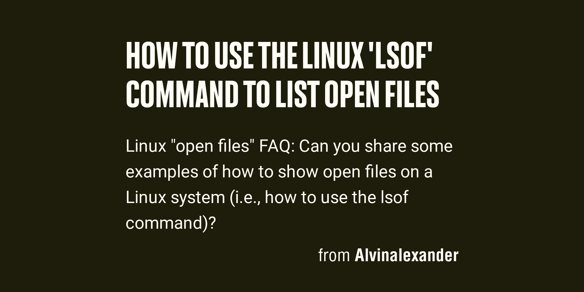 how-to-use-the-linux-lsof-command-to-list-open-files-briefly