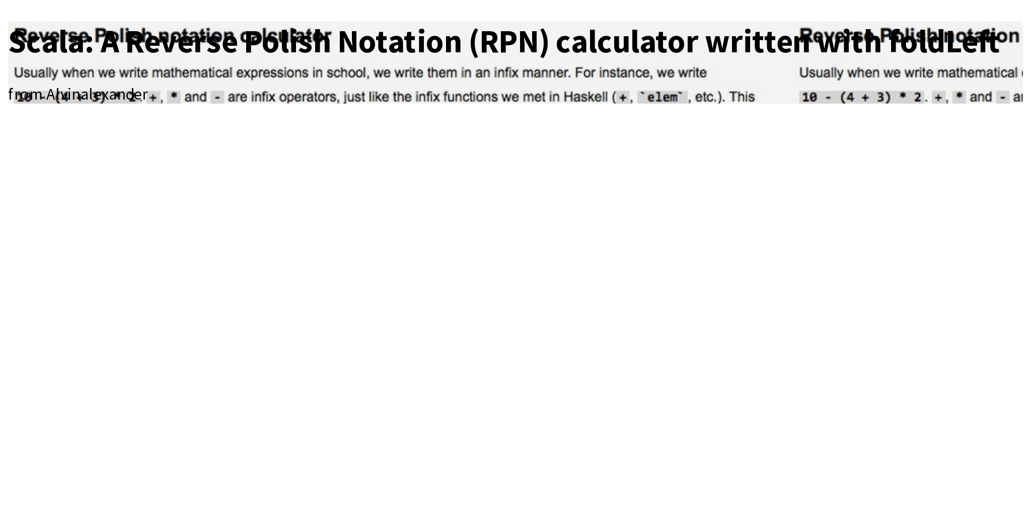 Scala A Reverse Polish Notation RPN Calculator Written With FoldLeft