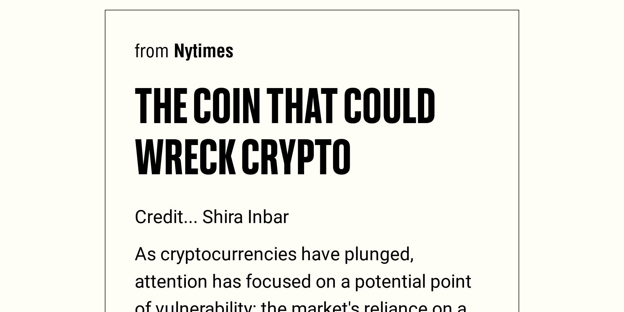 tether the coin that could wreck crypto