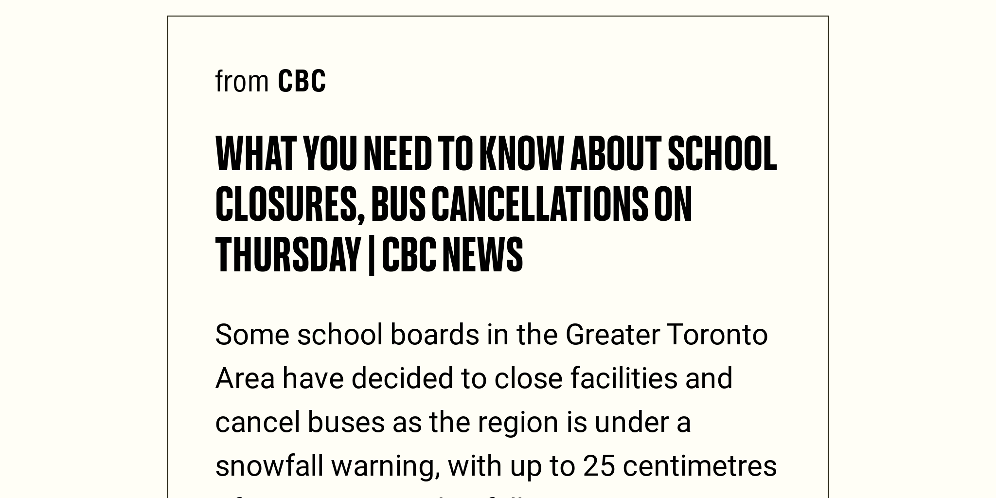What You Need To Know About School Closures Bus Cancellations On Thursday  Cbc News?format=wide Twitter