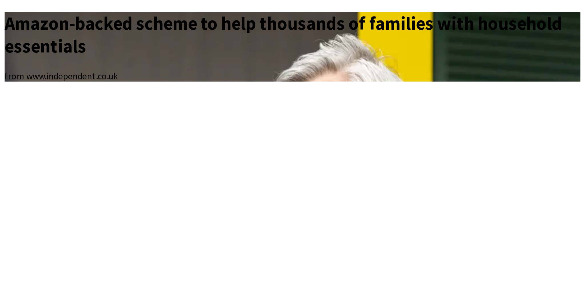 Amazonbacked scheme to help thousands of families with household