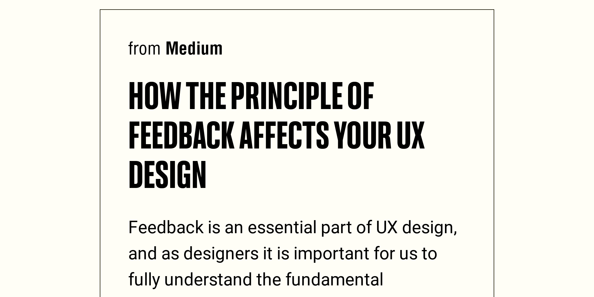 How the Principle of Feedback Affects your UX Design Briefly