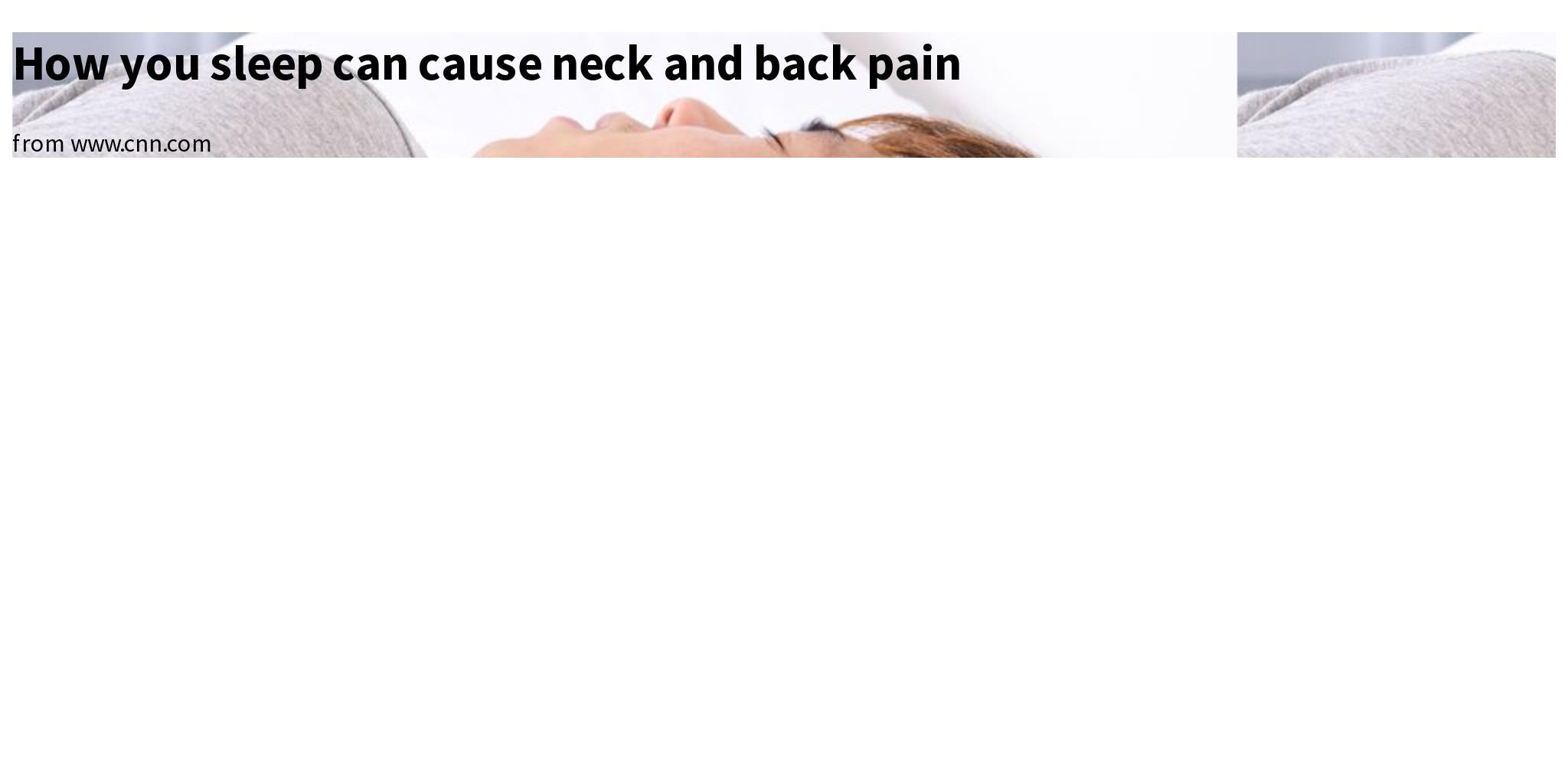 How you sleep can cause neck and back pain Briefly