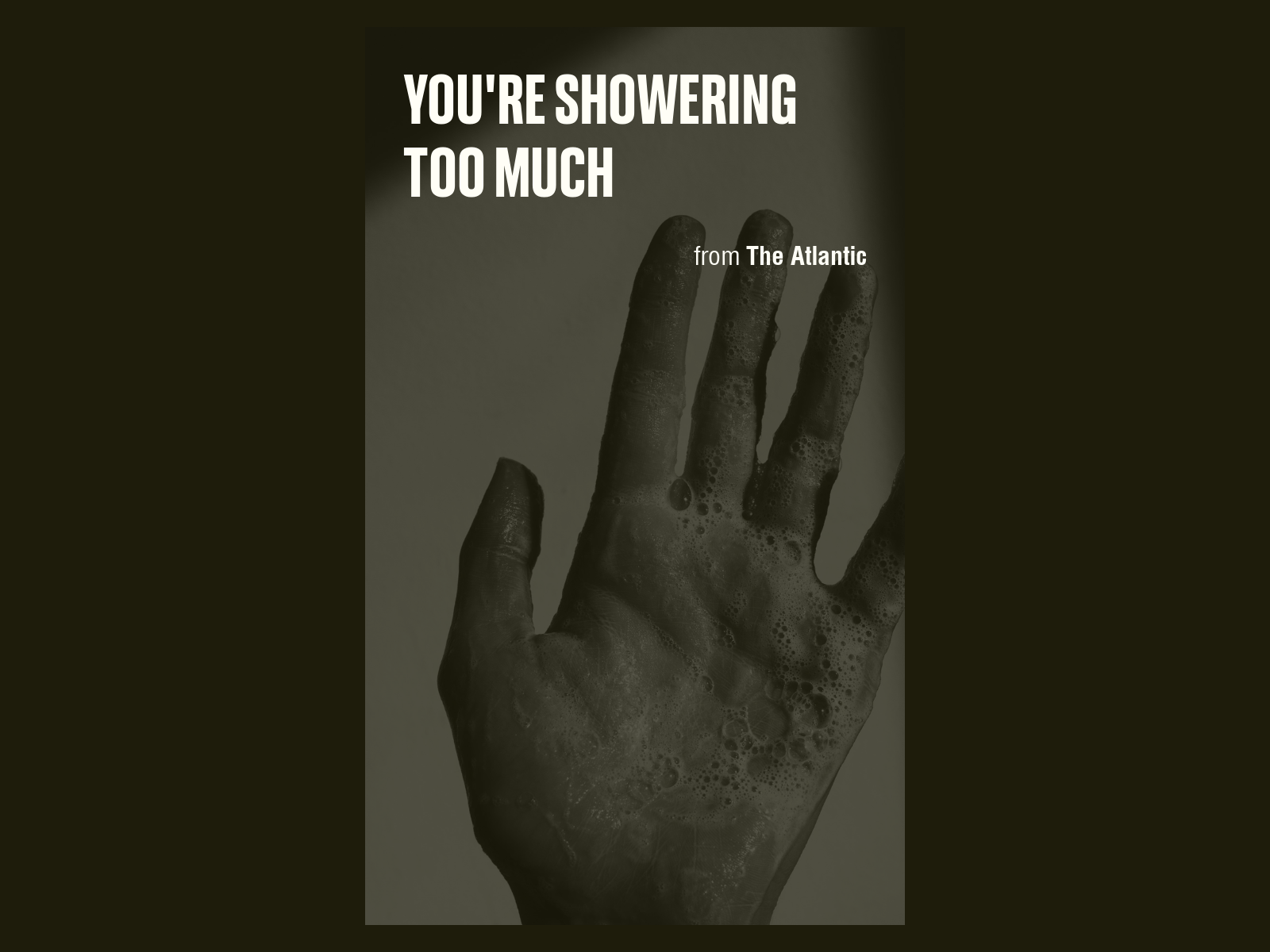 You're Showering Too Much Wellness Briefly