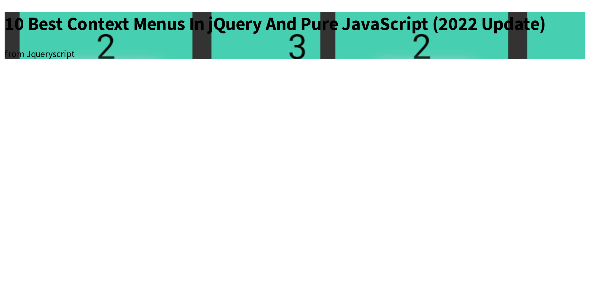 10 Best Context Menus In jQuery And Pure JavaScript (2022 Update) Briefly