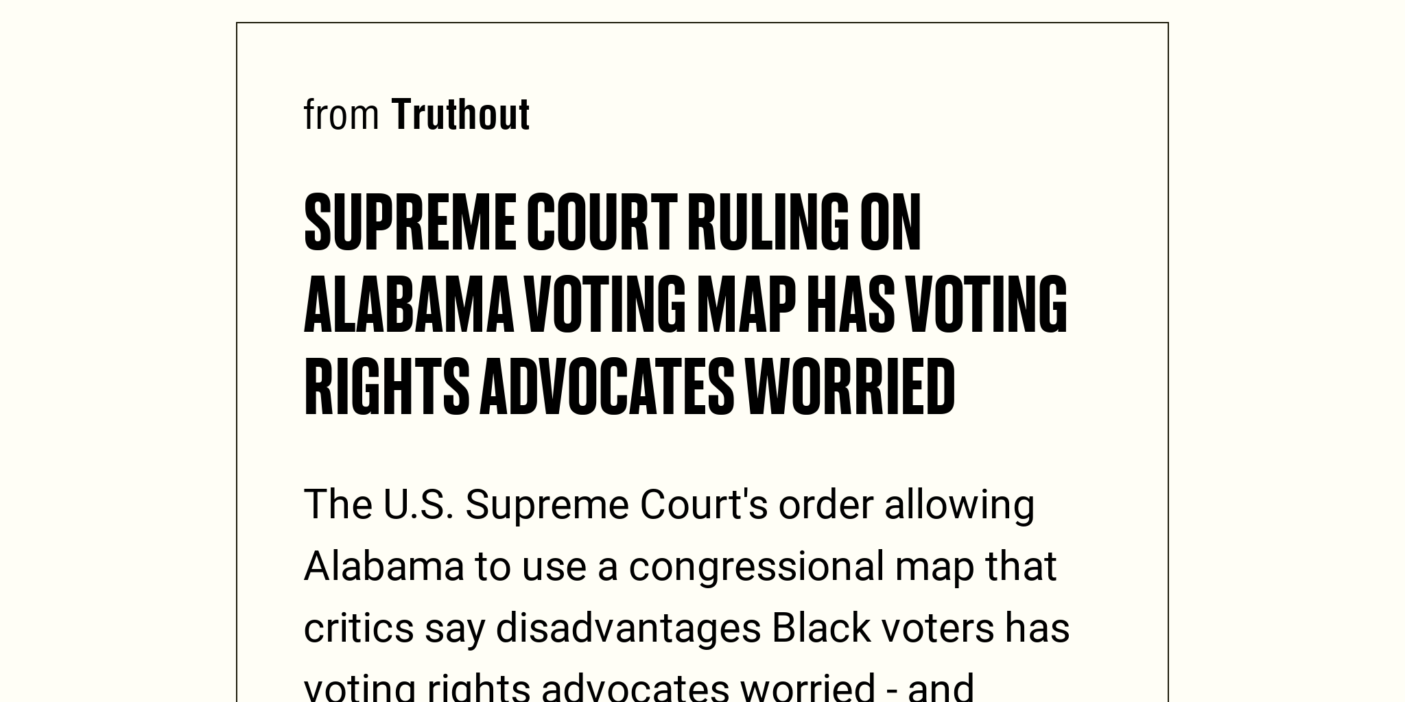 Supreme Court Ruling On Alabama Voting Map Has Voting Rights Advocates Worried Briefly 